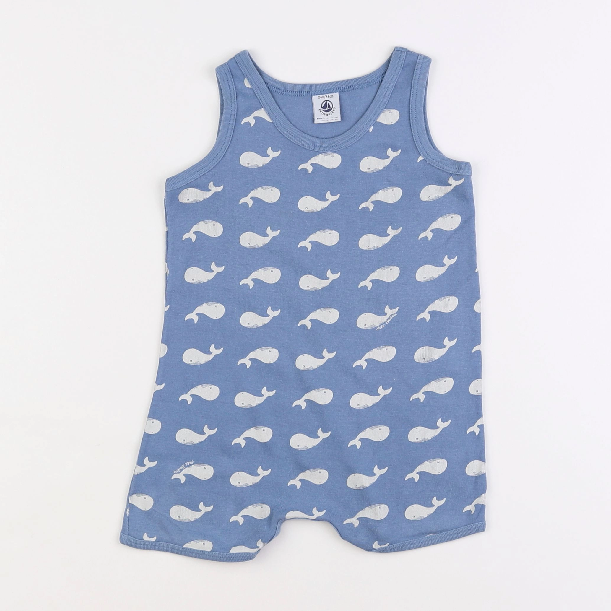 Petit Bateau - combinaison bleu - 2 ans