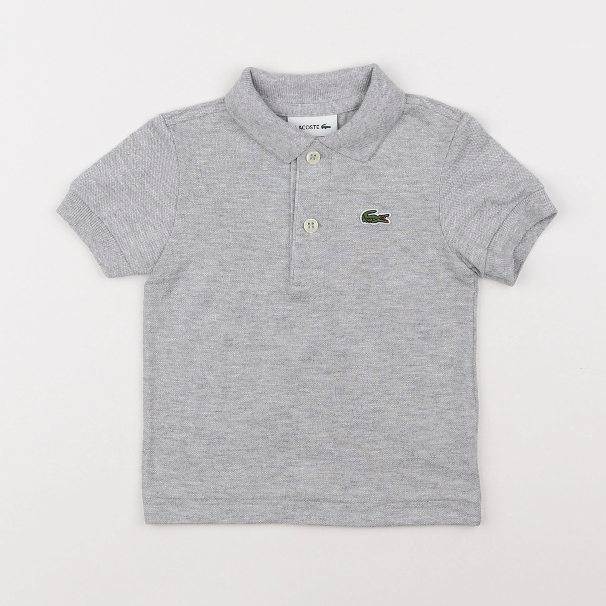 Lacoste - polo gris - 12 mois