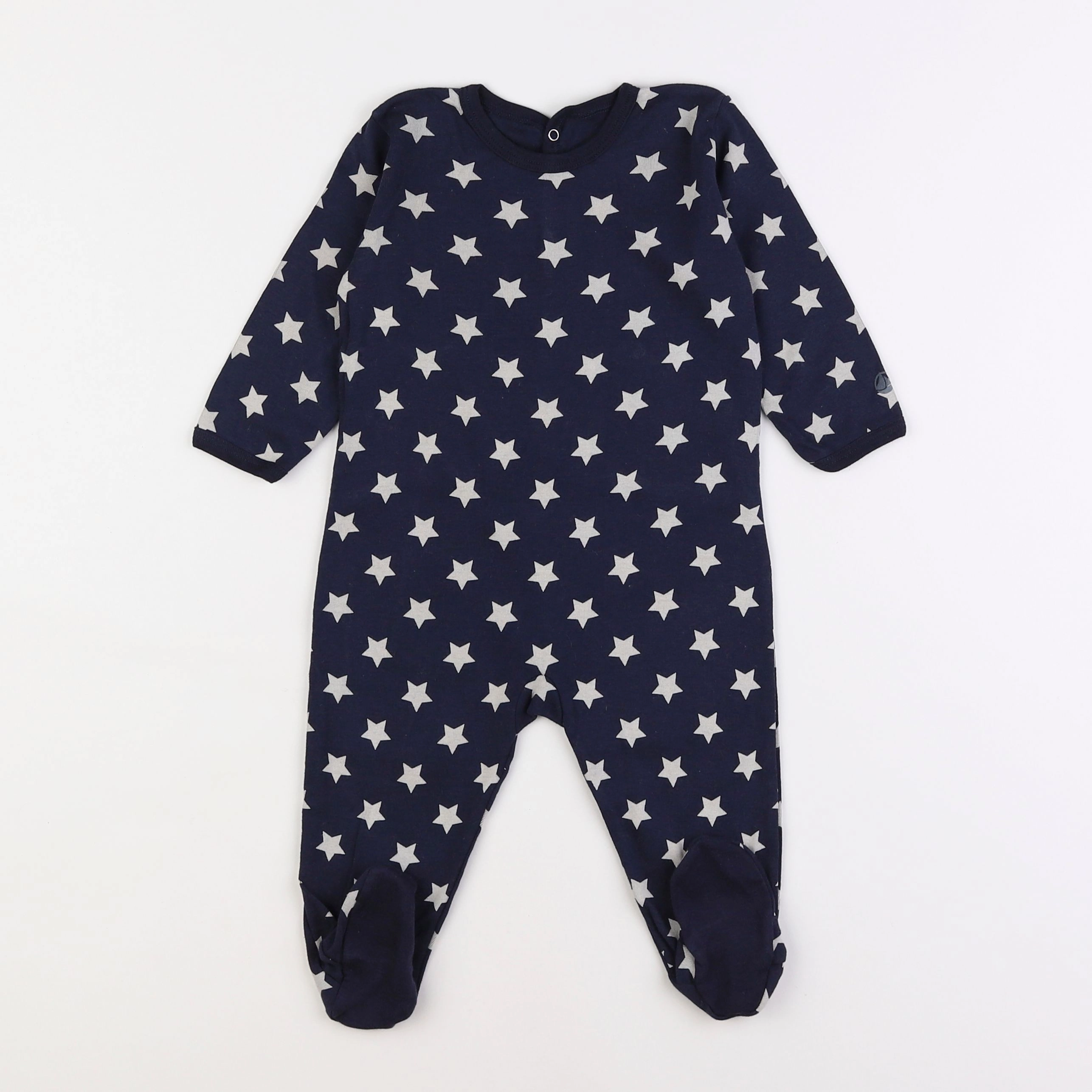 Petit Bateau - pyjama coton bleu - 12 mois