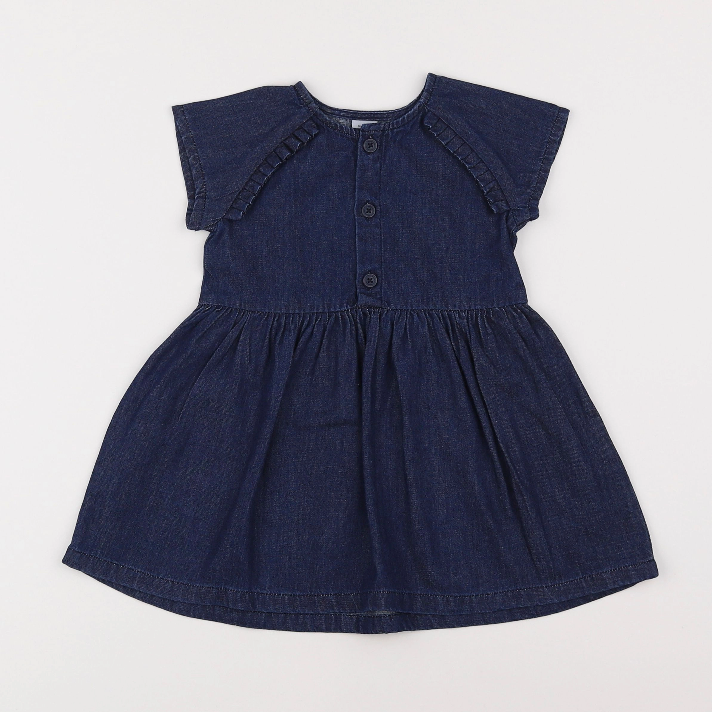 Petit Bateau - robe bleu - 18 mois