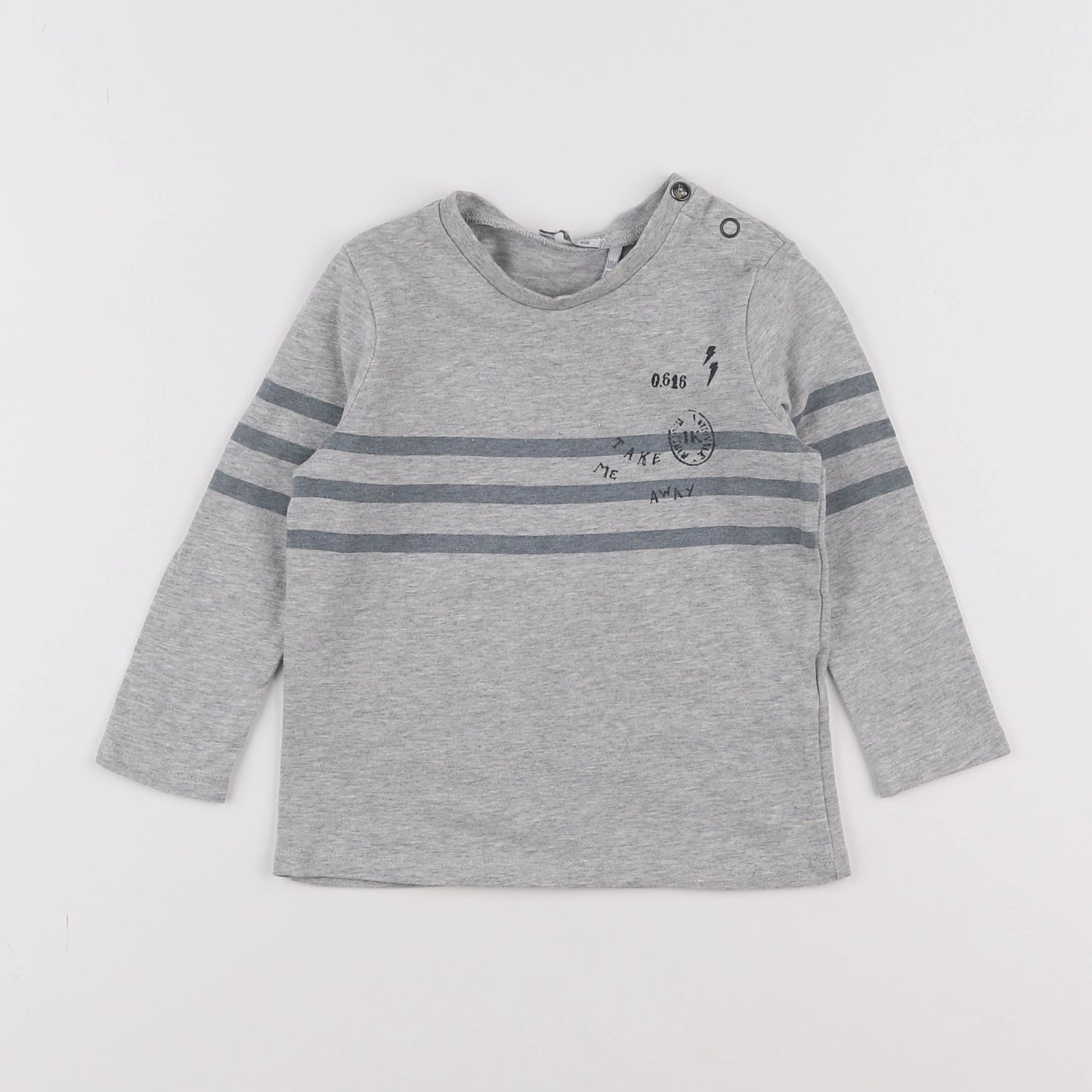 IKKS - tee-shirt gris - 18 mois