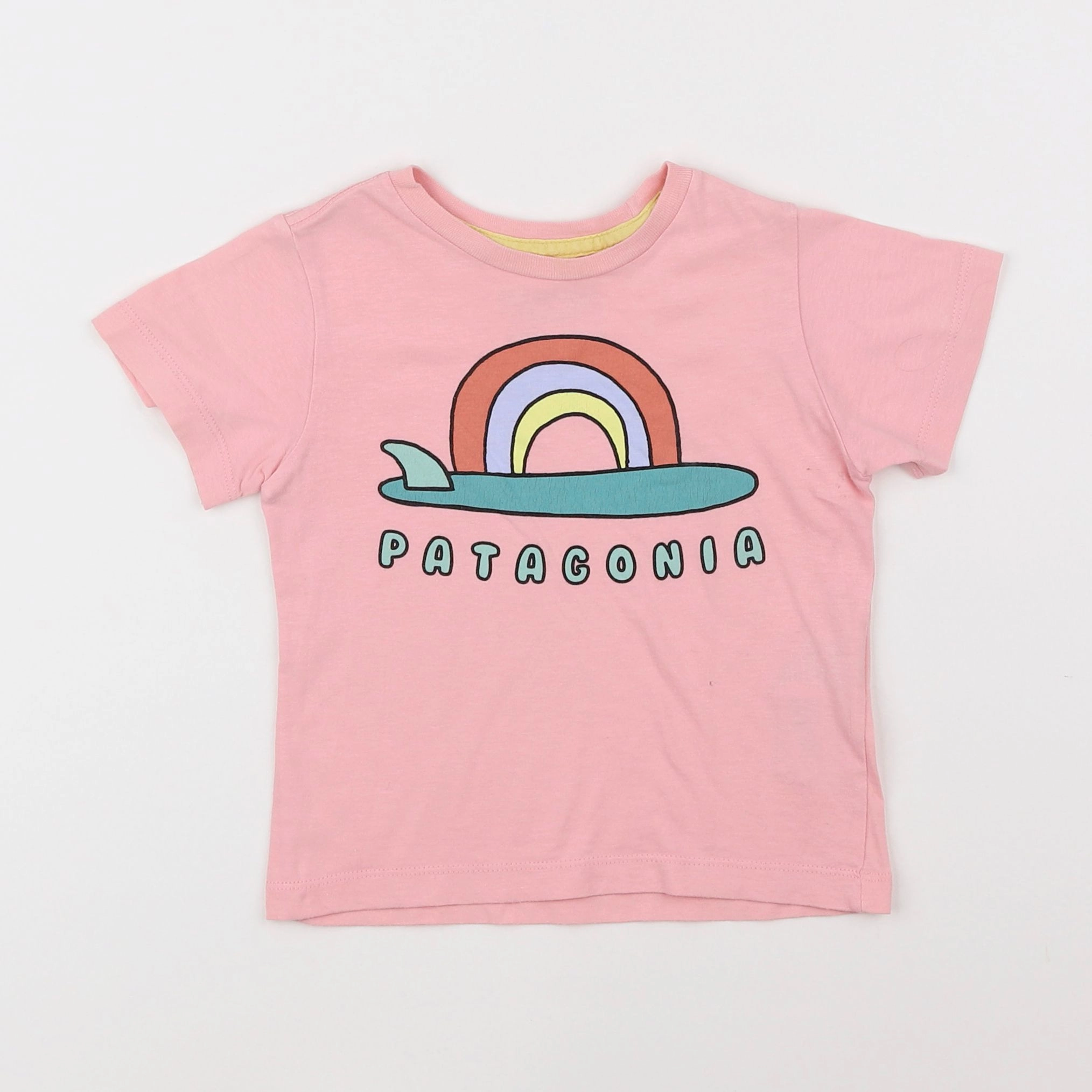 Patagonia - tee-shirt rose - 6/12 mois