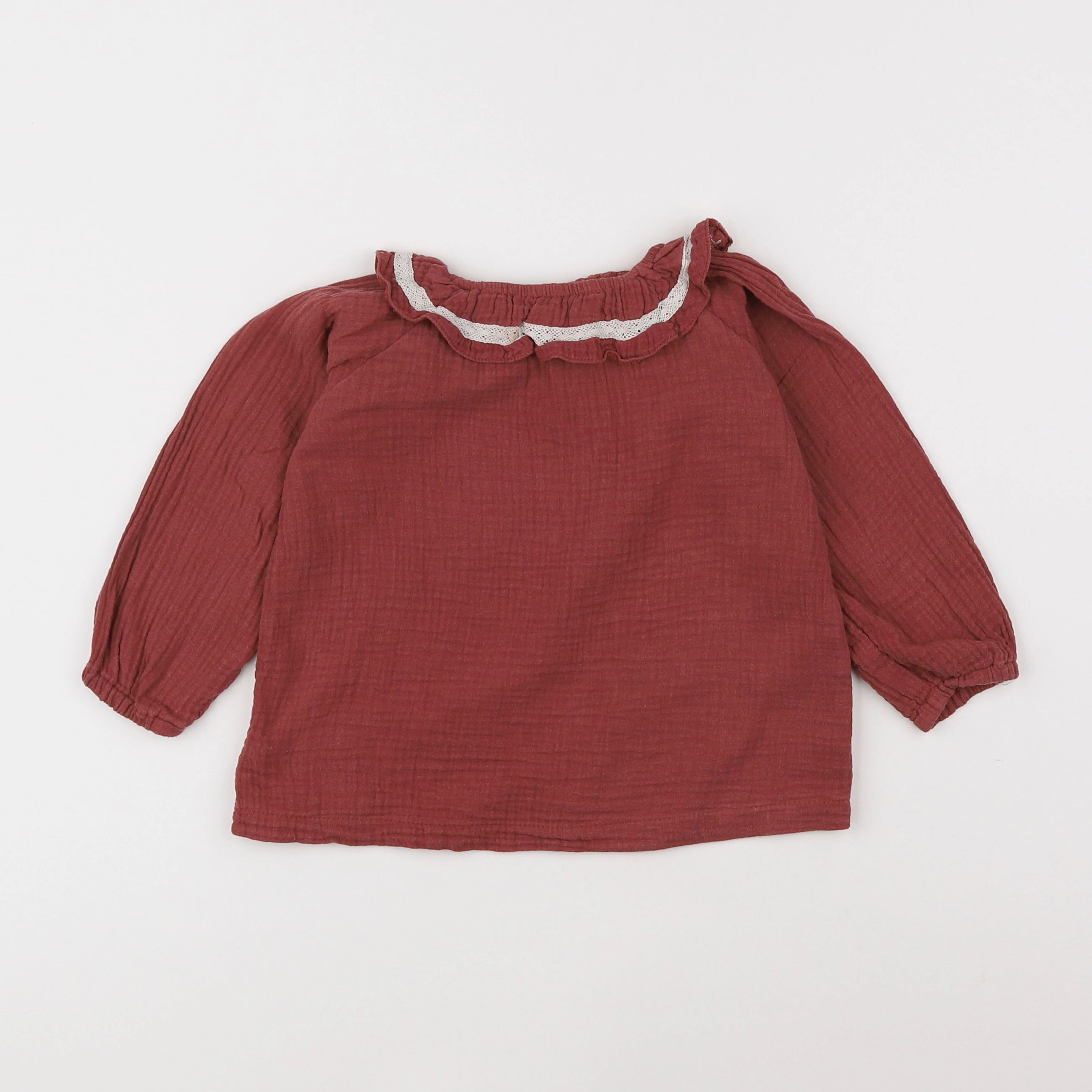 Frangin Frangine - blouse rouge - 3 ans