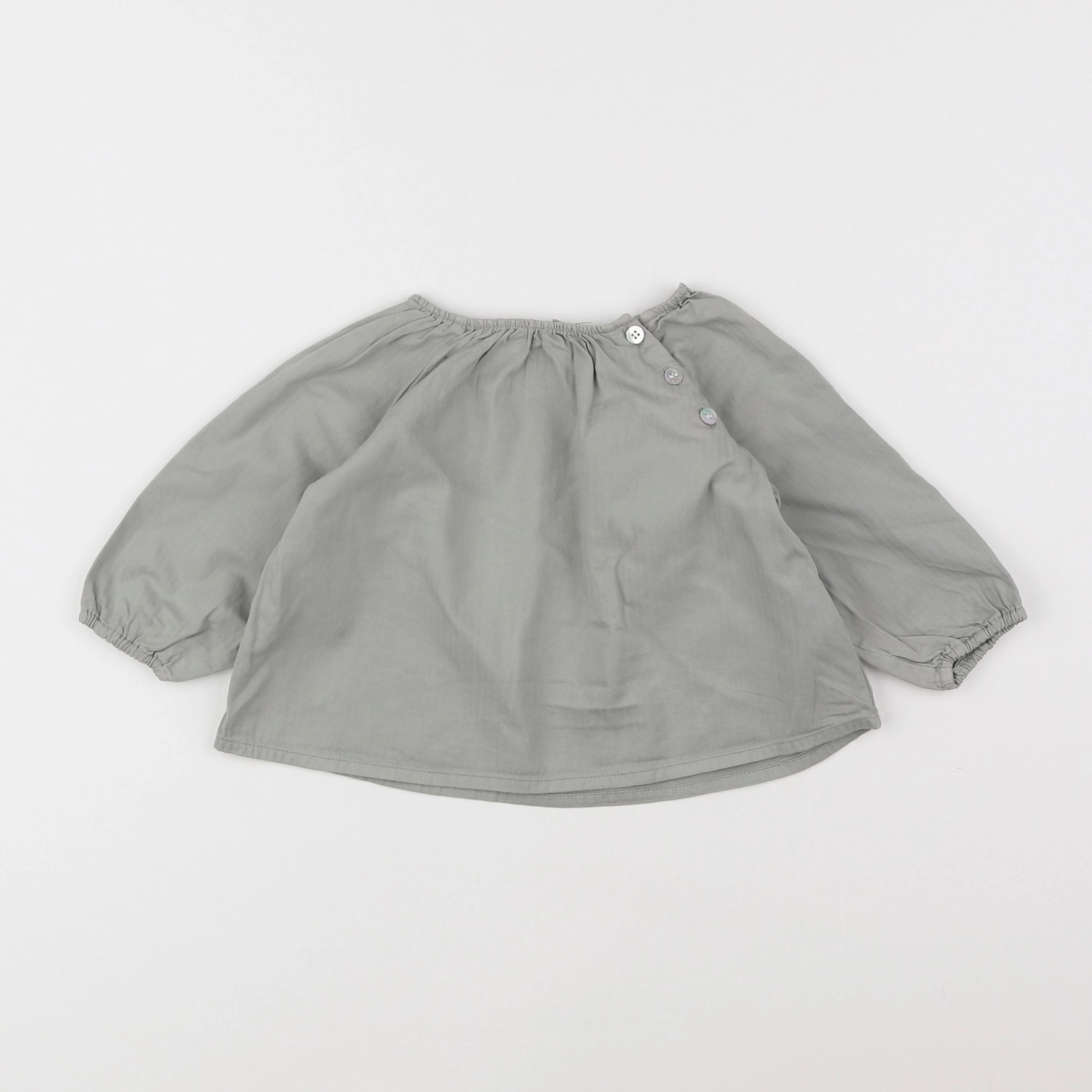 Bonton - blouse gris - 12 mois