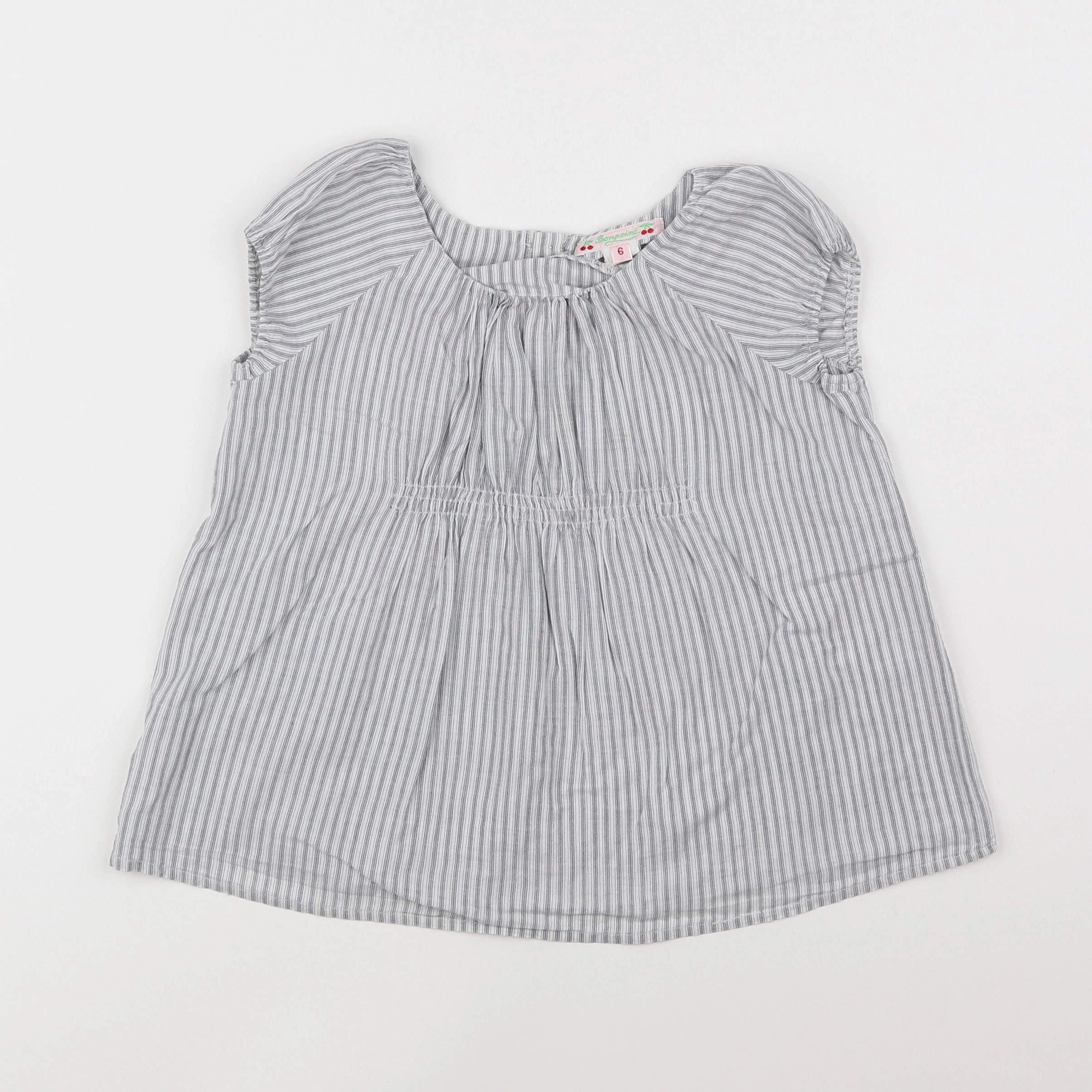 Bonpoint - blouse gris - 6 ans