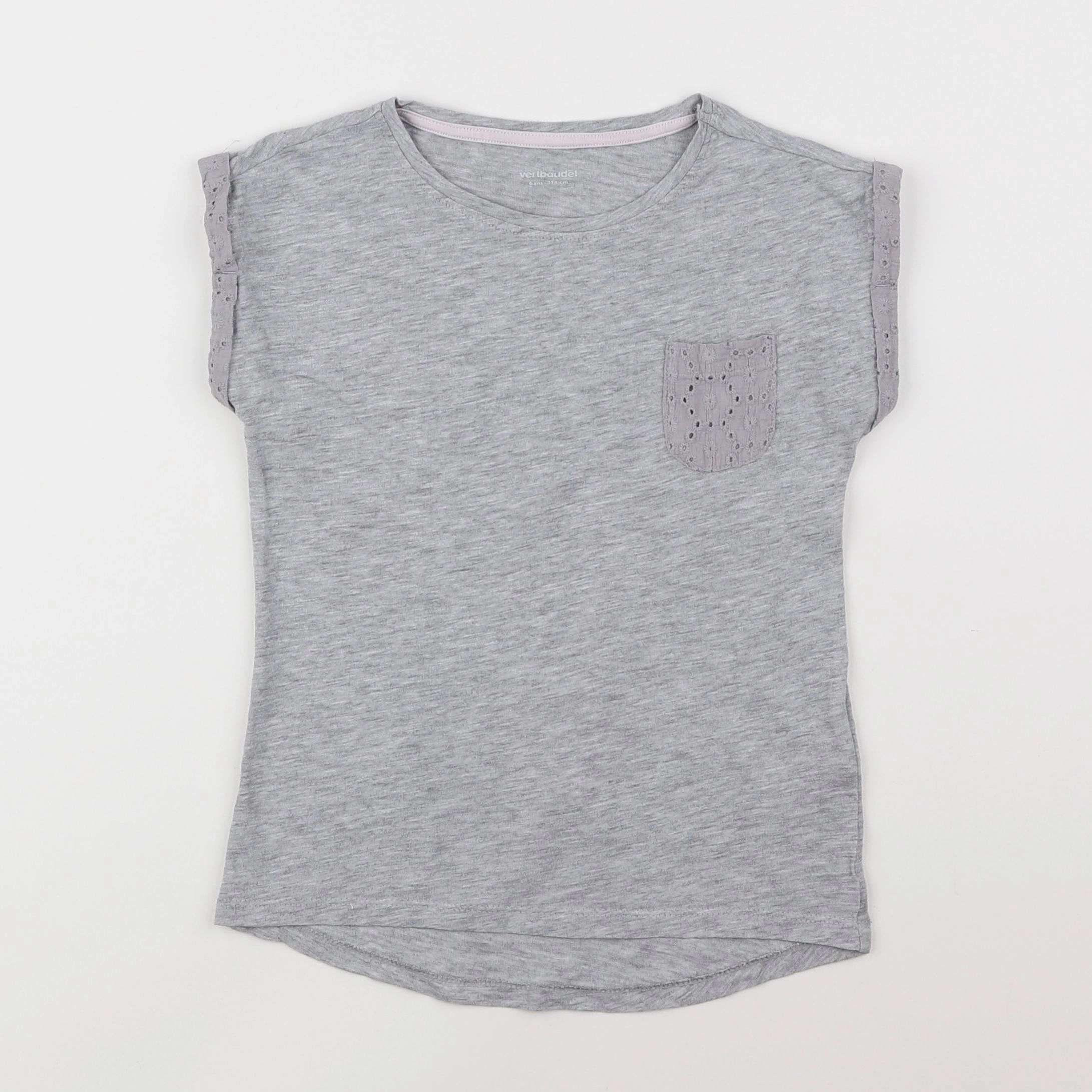 Vertbaudet - tee-shirt gris - 6 ans