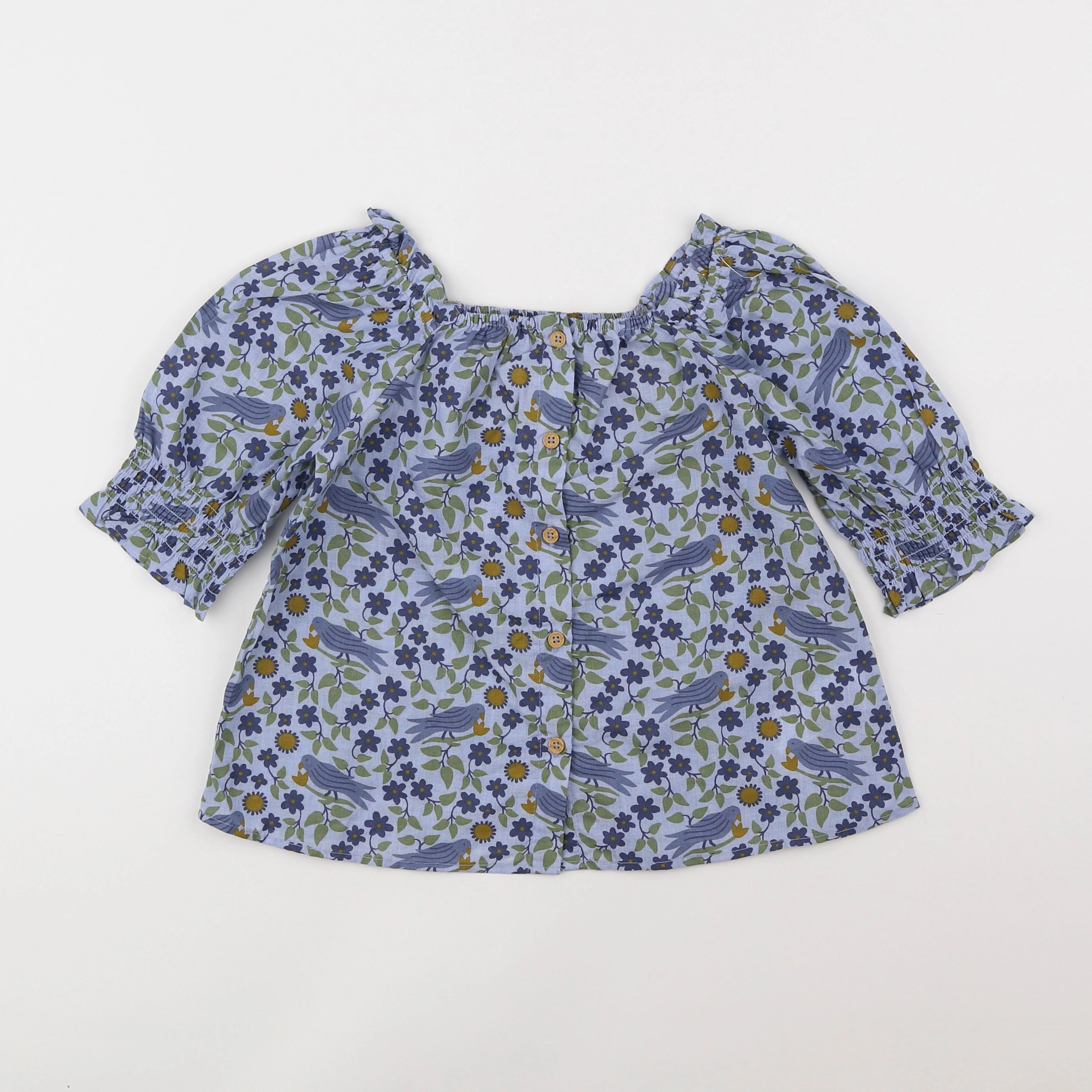 Monoprix - blouse bleu - 8 ans