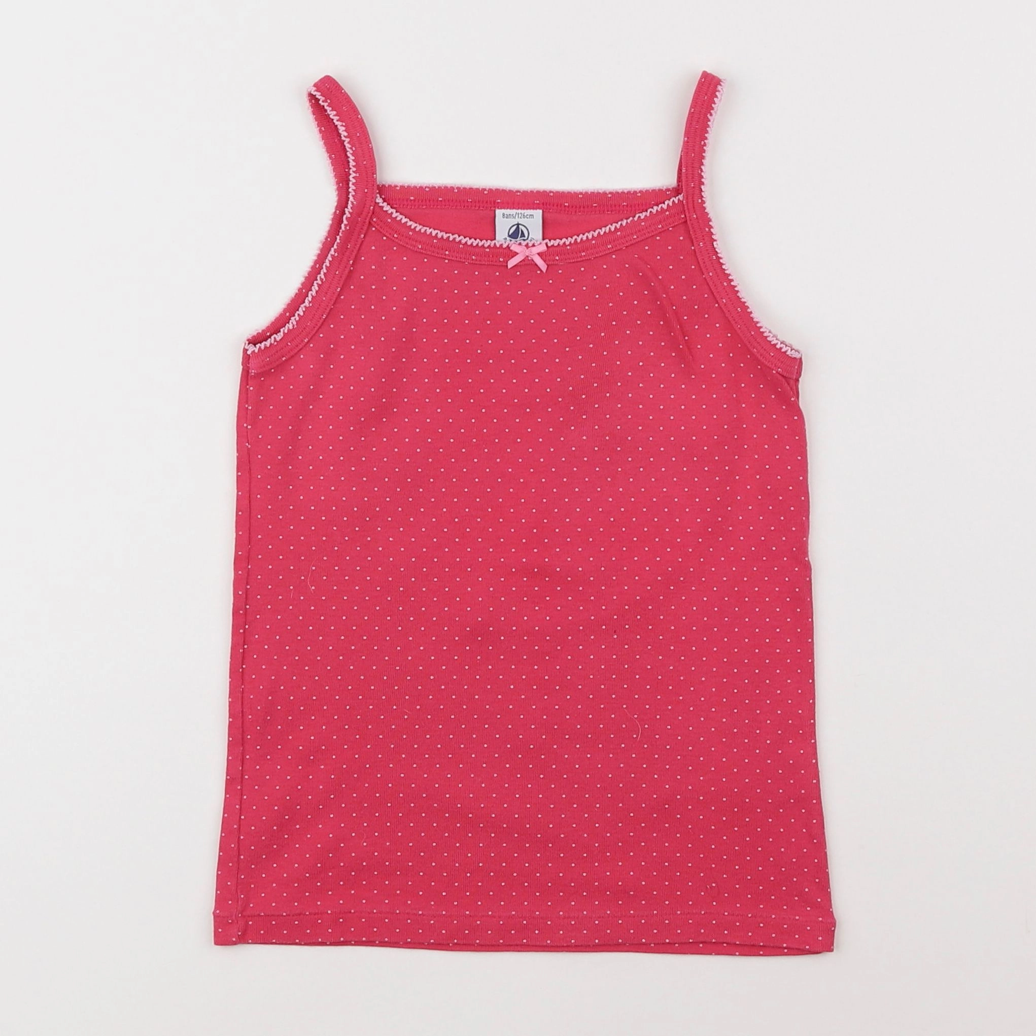 Petit Bateau - maillot de corps rose - 8 ans