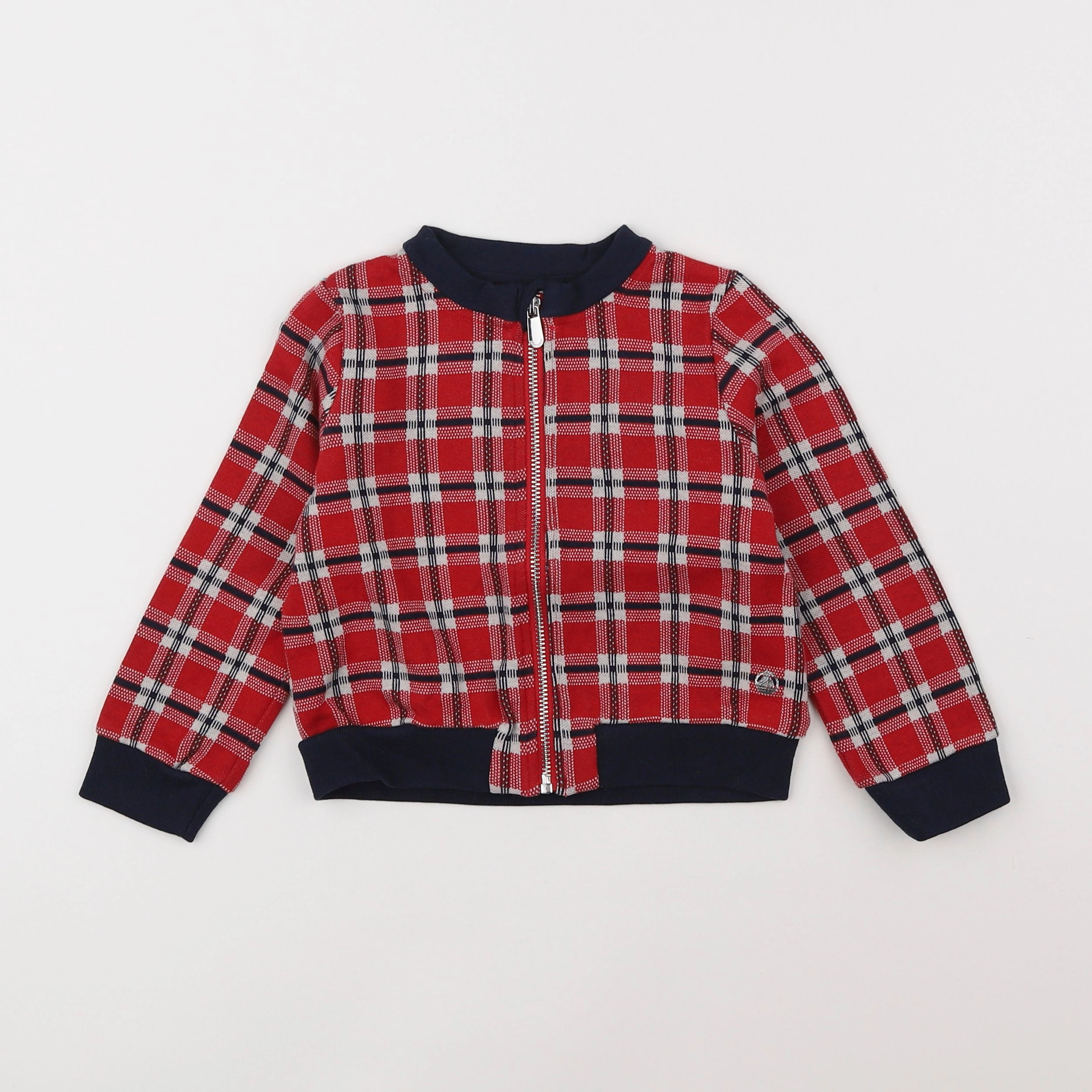 Petit Bateau - gilet rouge - 3 ans