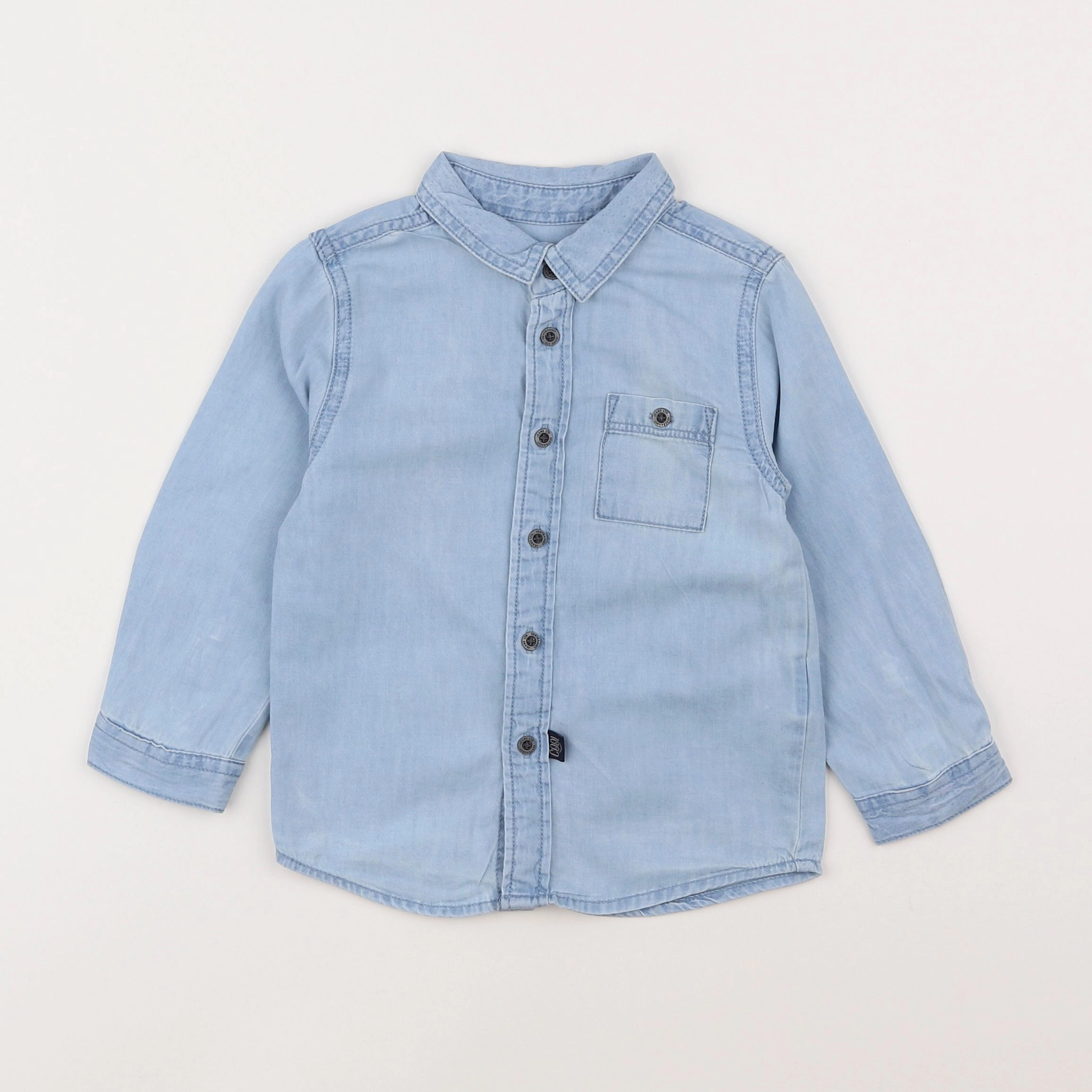 Vertbaudet - chemise bleu - 2 ans