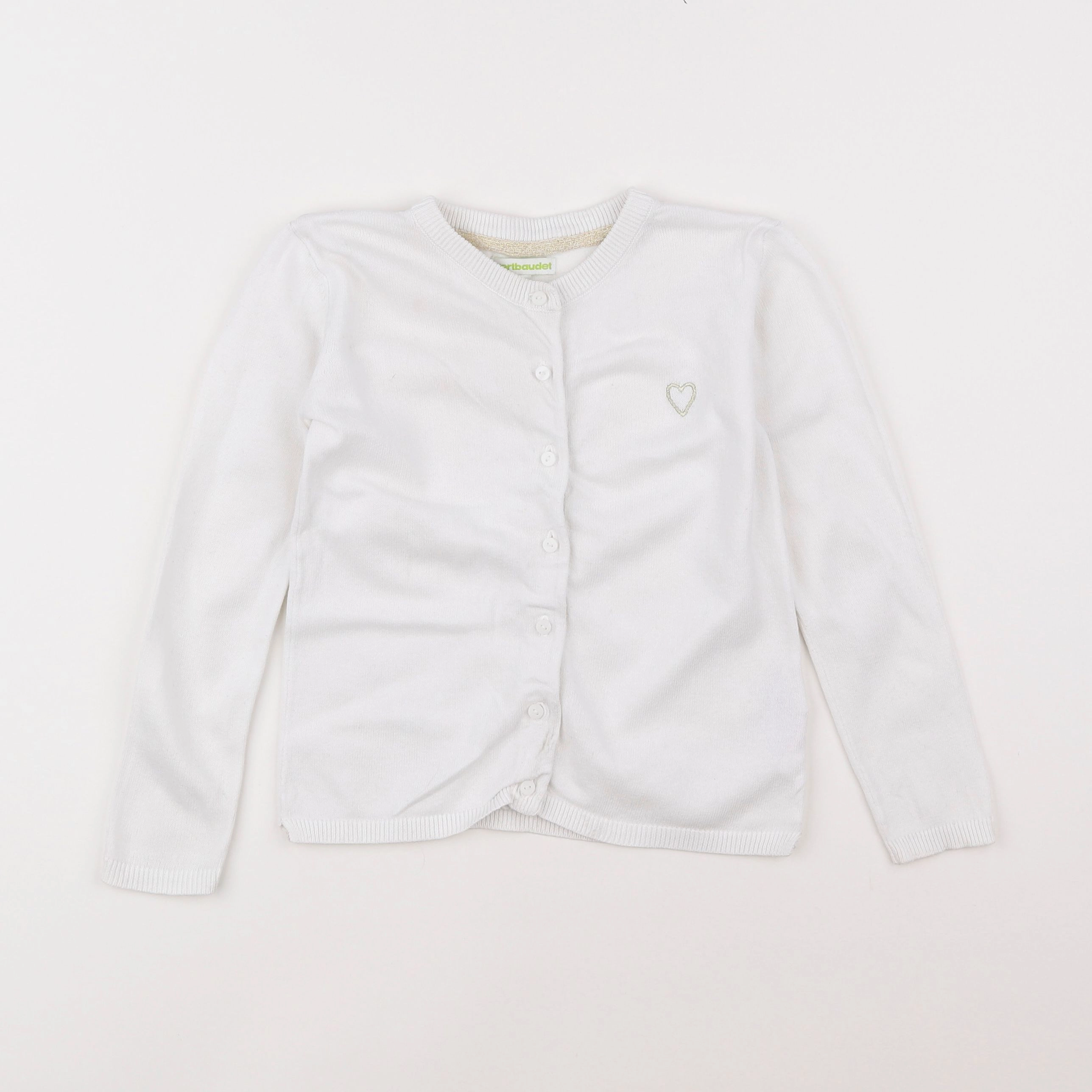 Vertbaudet - gilet blanc - 5 ans