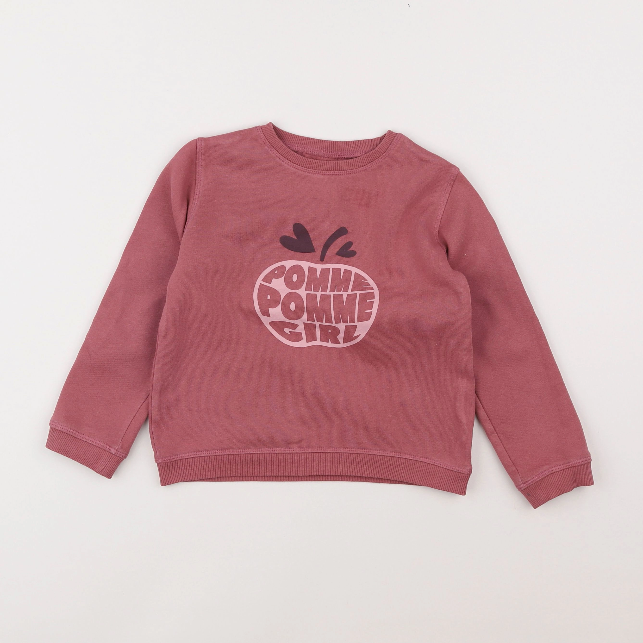 Vertbaudet - sweat rose - 5 ans