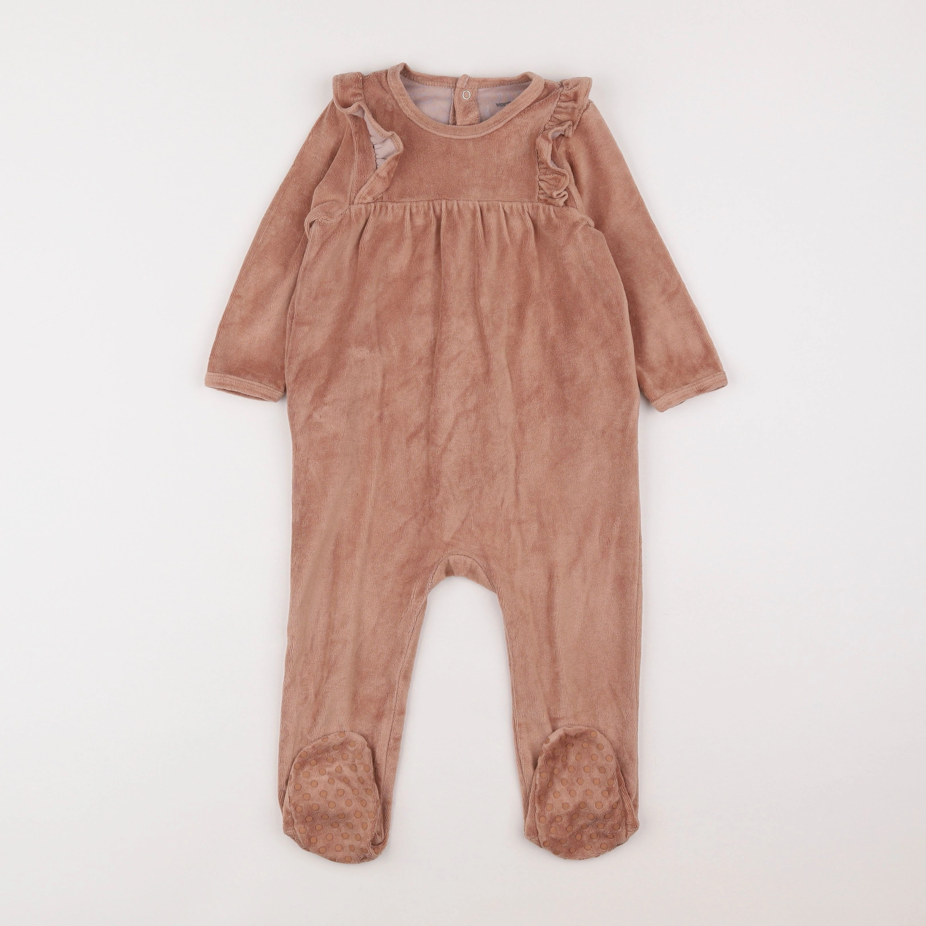 Vertbaudet - pyjama velours rose - 18 mois