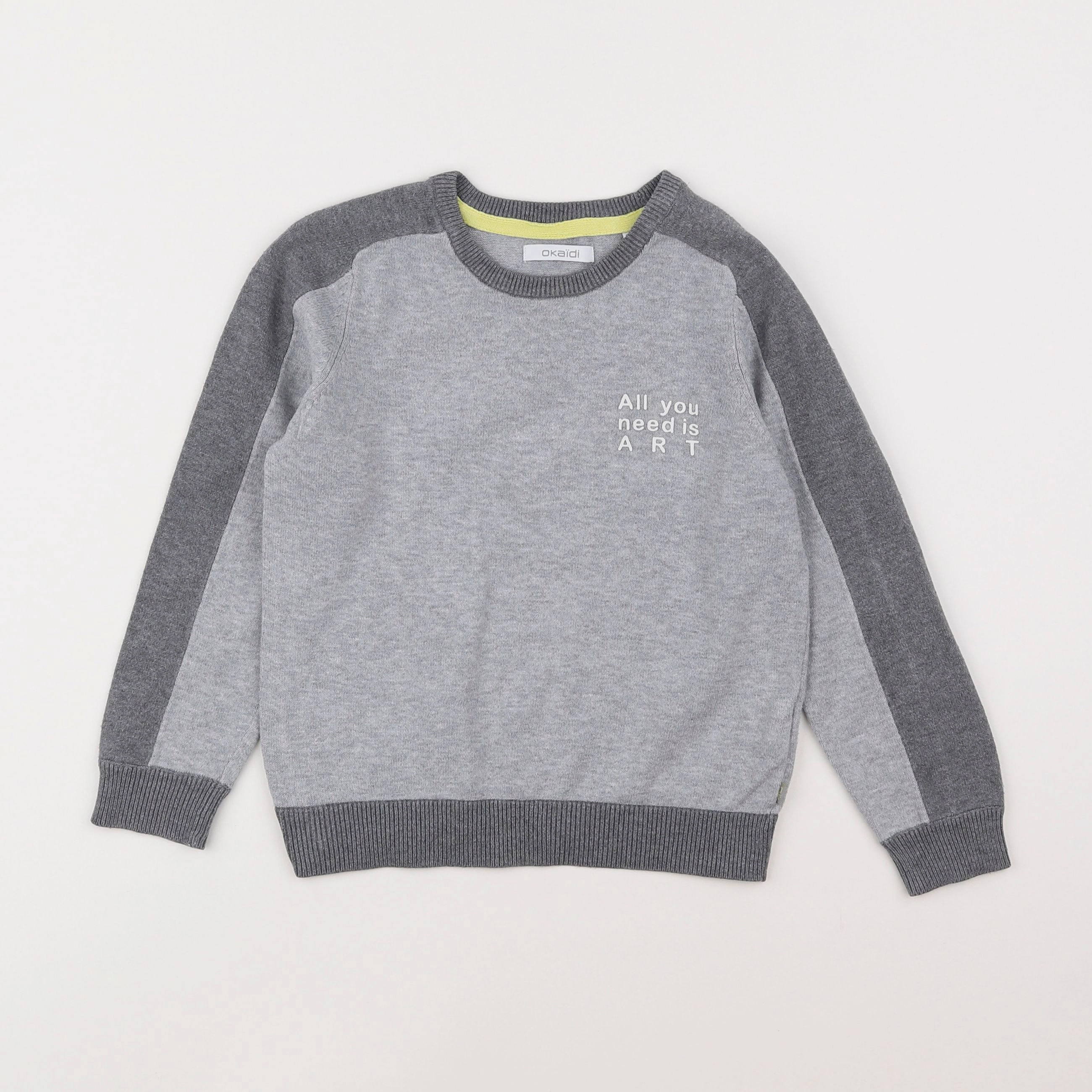 Okaidi - pull gris - 6 ans