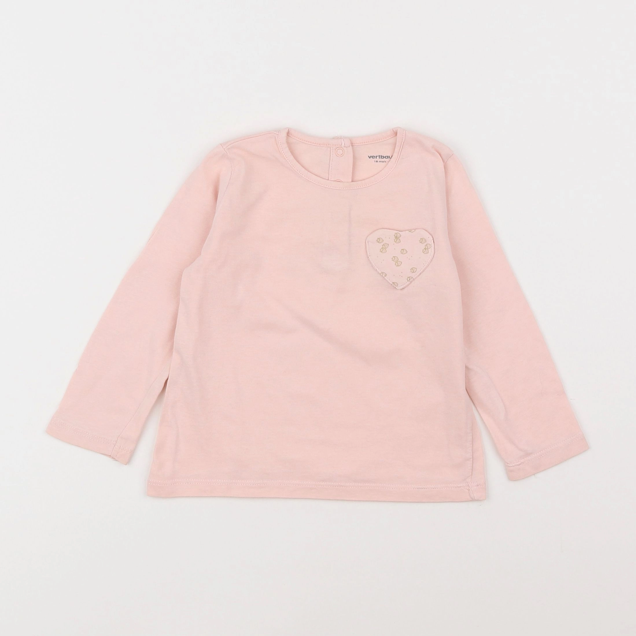 Vertbaudet - tee-shirt rose - 18 mois