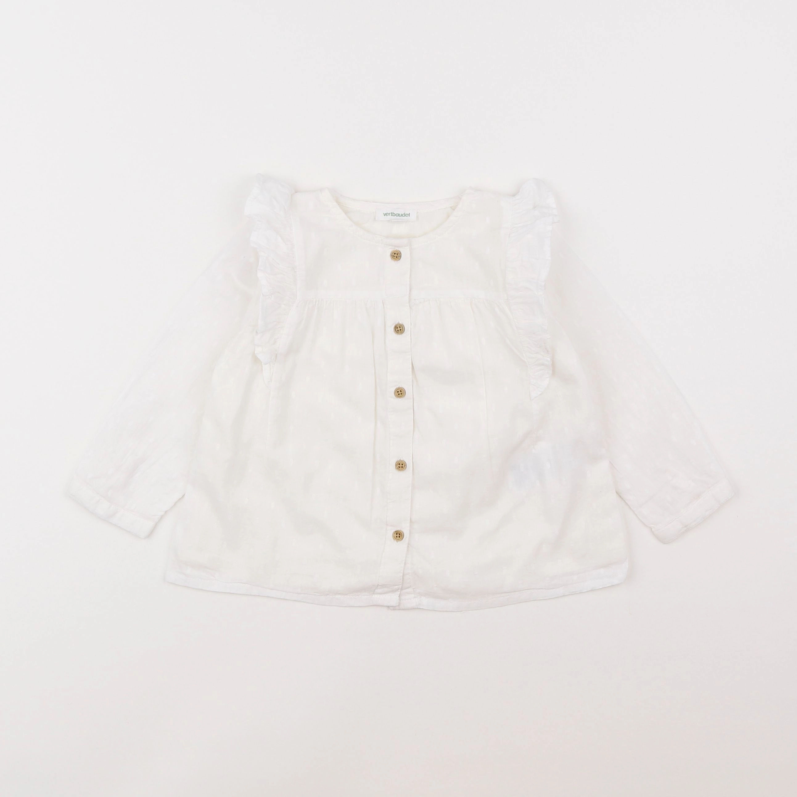 Vertbaudet - blouse blanc - 18 mois