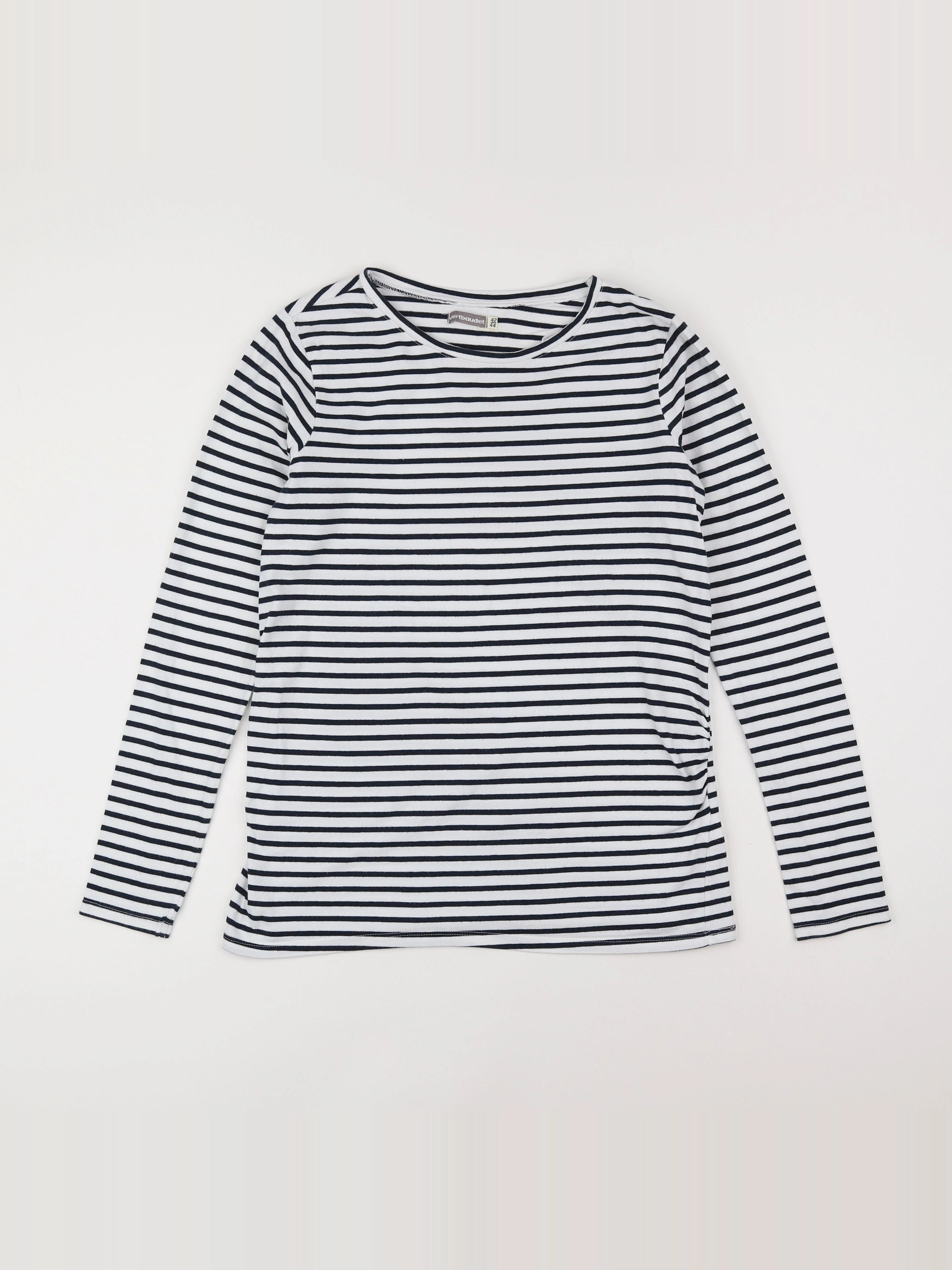 Vertbaudet - tee-shirt grossesse blanc, bleu - 42 à 44