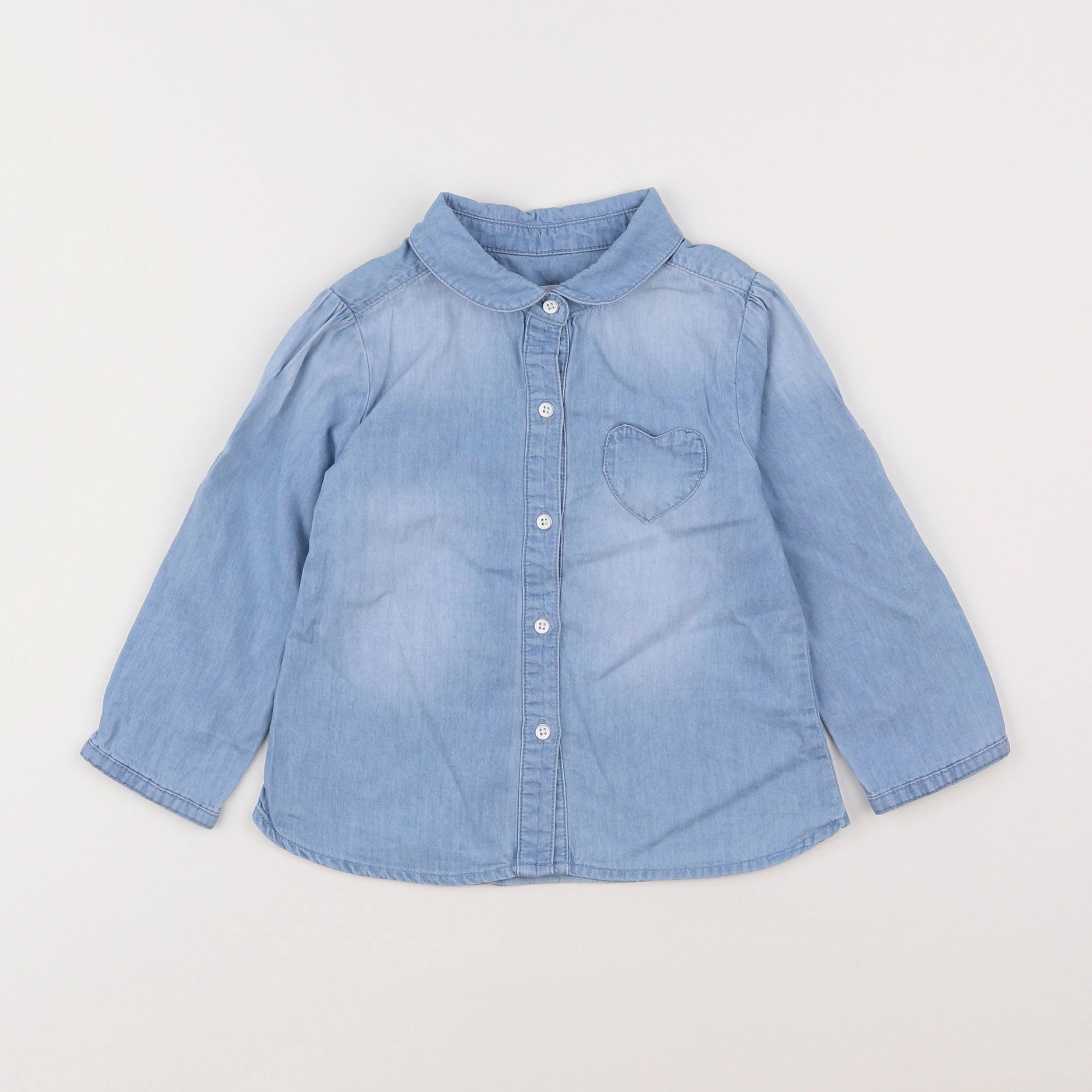 Vertbaudet - chemise bleu - 2 ans