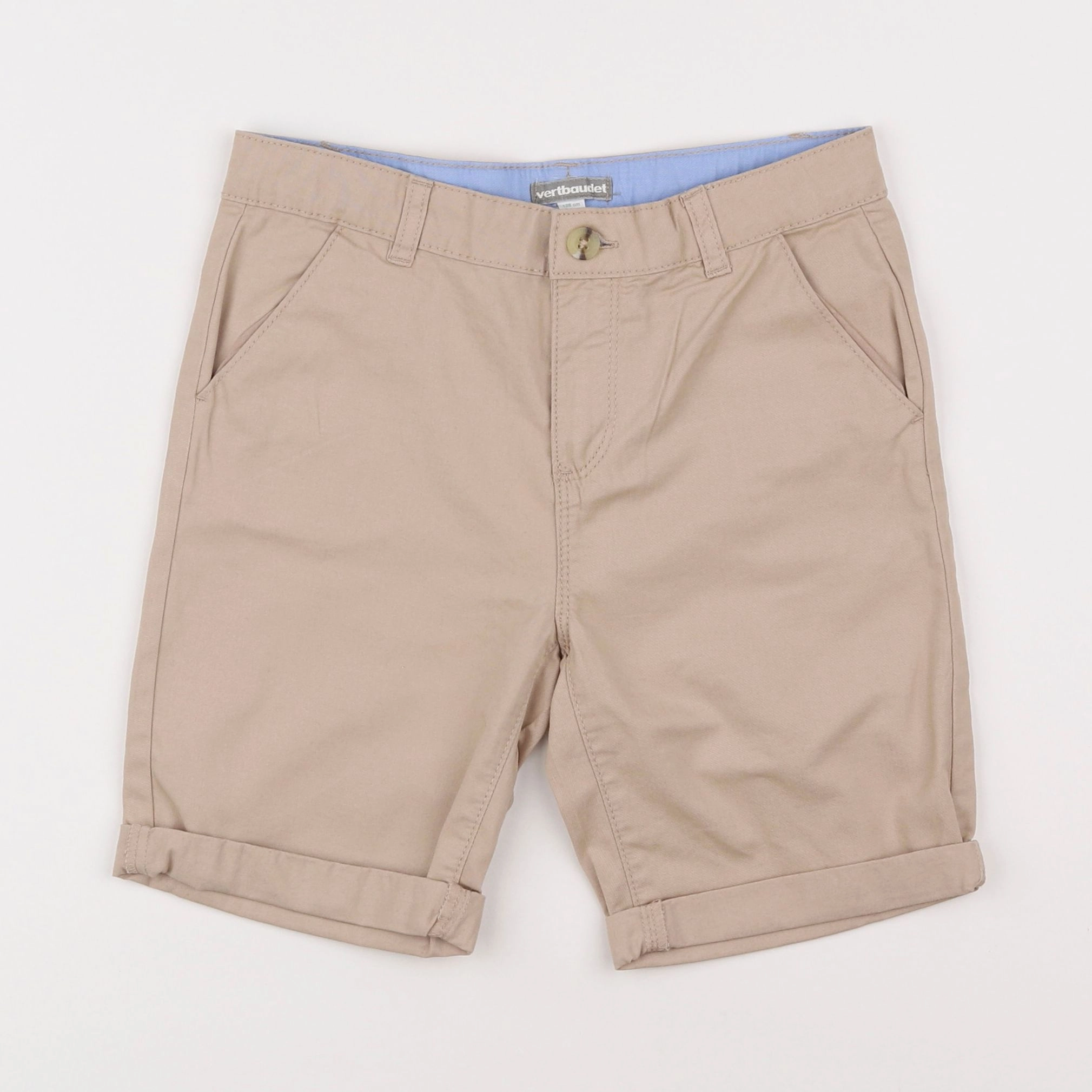 Vertbaudet - short beige - 8 ans