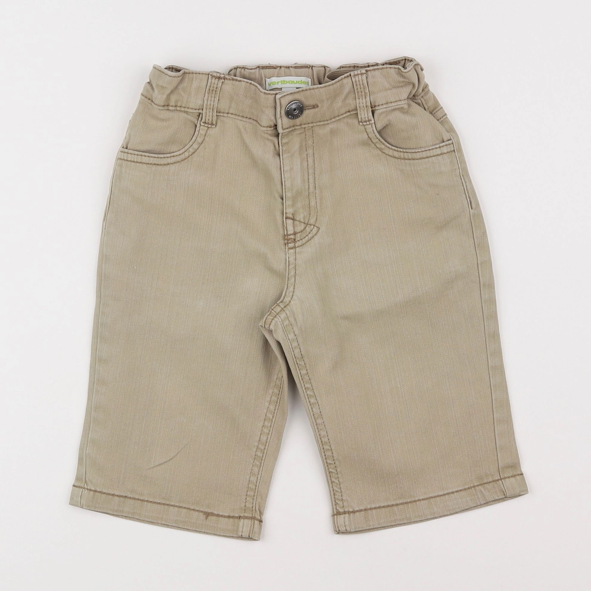 Vertbaudet - short beige - 8 ans