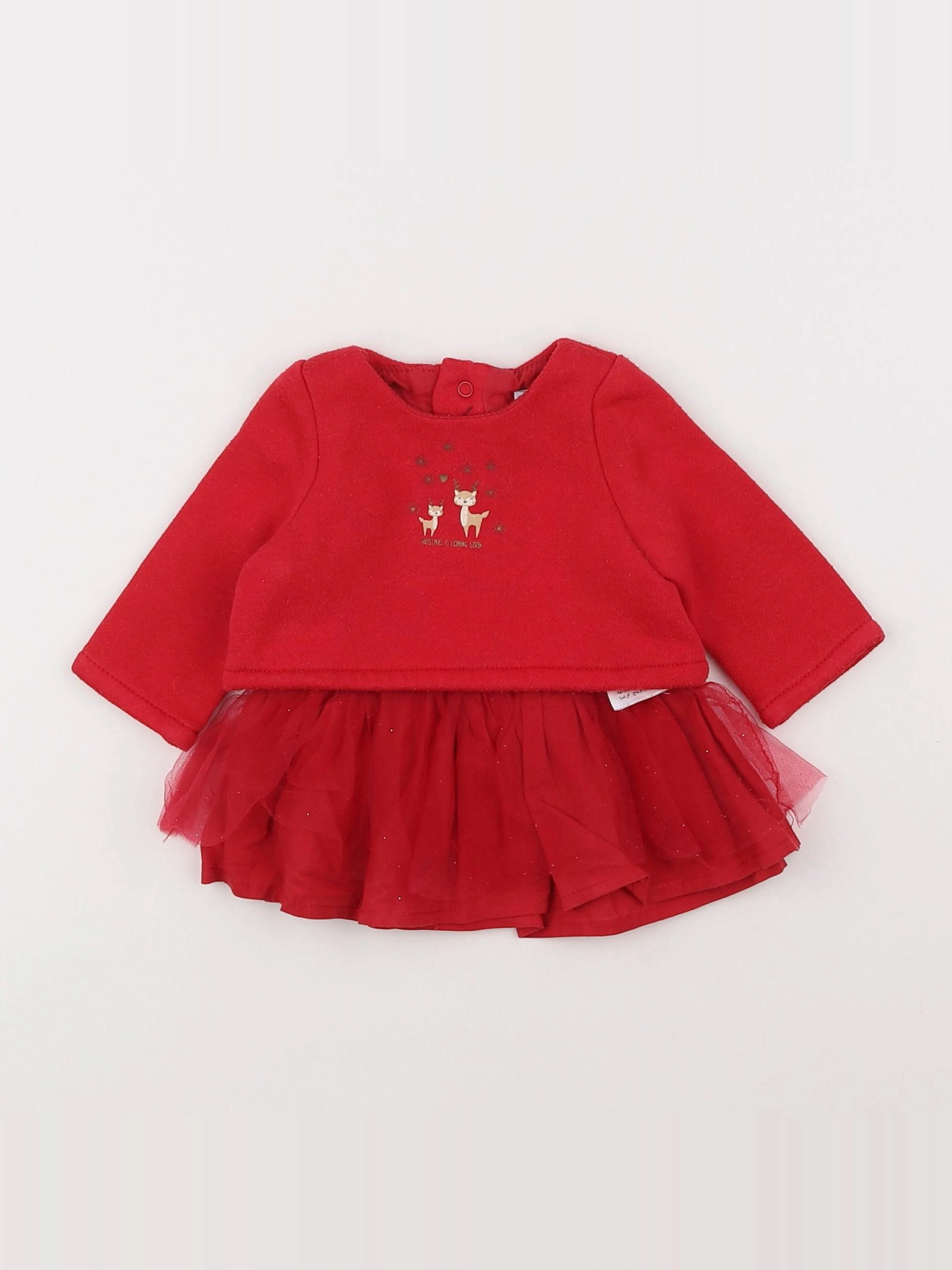 Vertbaudet - robe rouge - 1 mois
