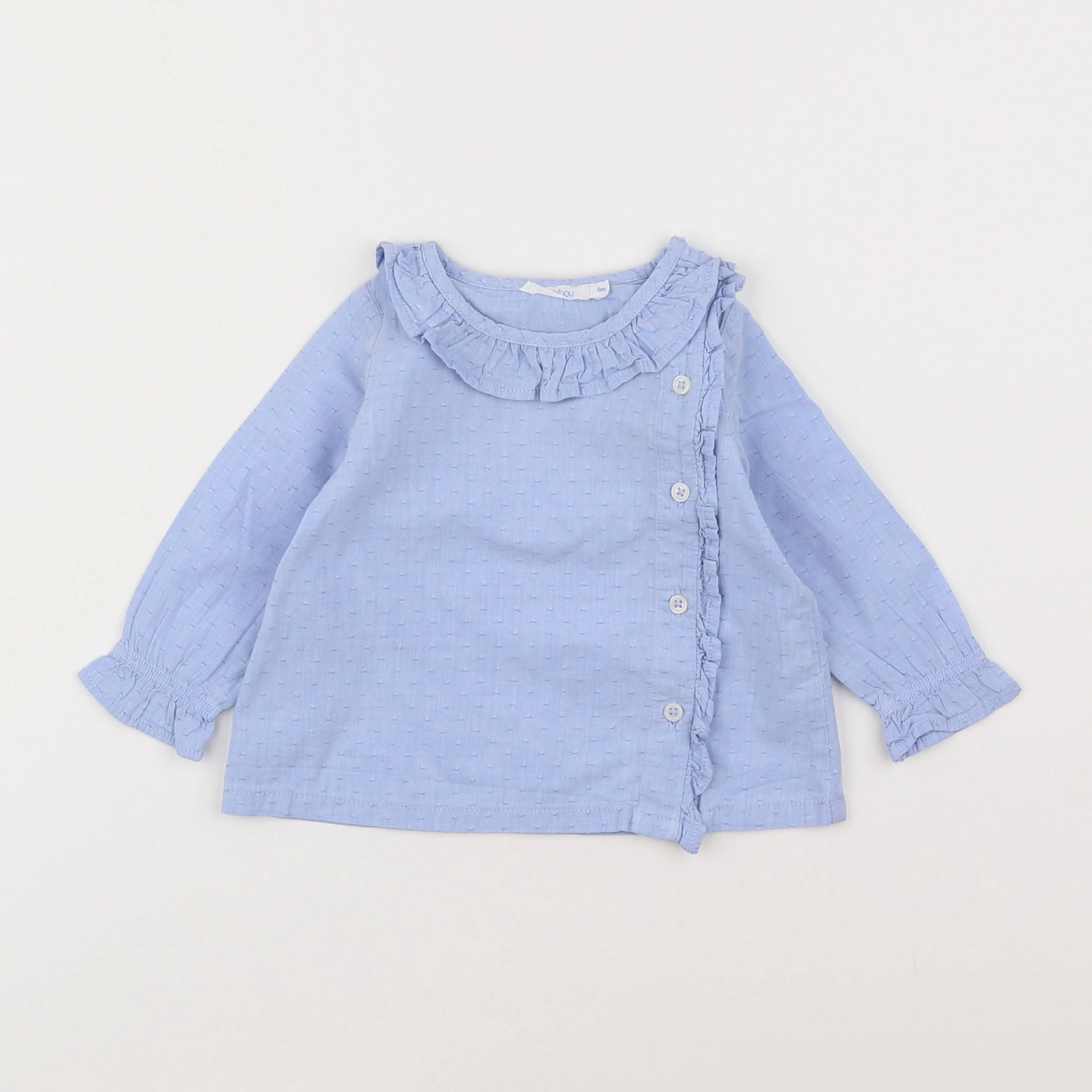 Boutchou - blouse bleu - 6 mois