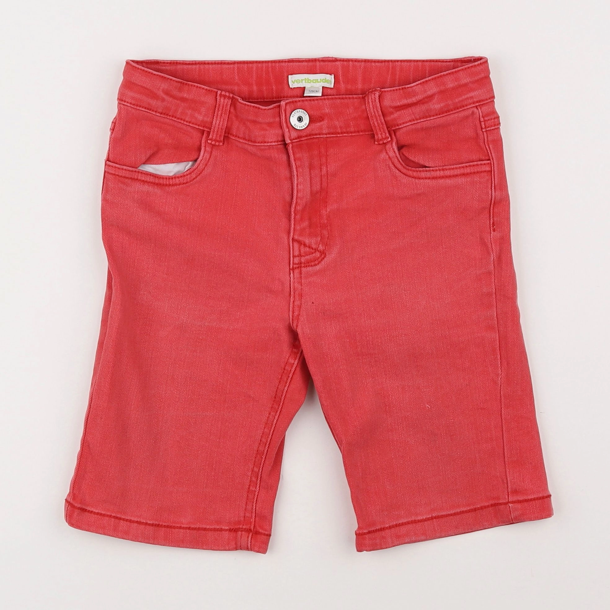 Vertbaudet - short rouge - 8 ans