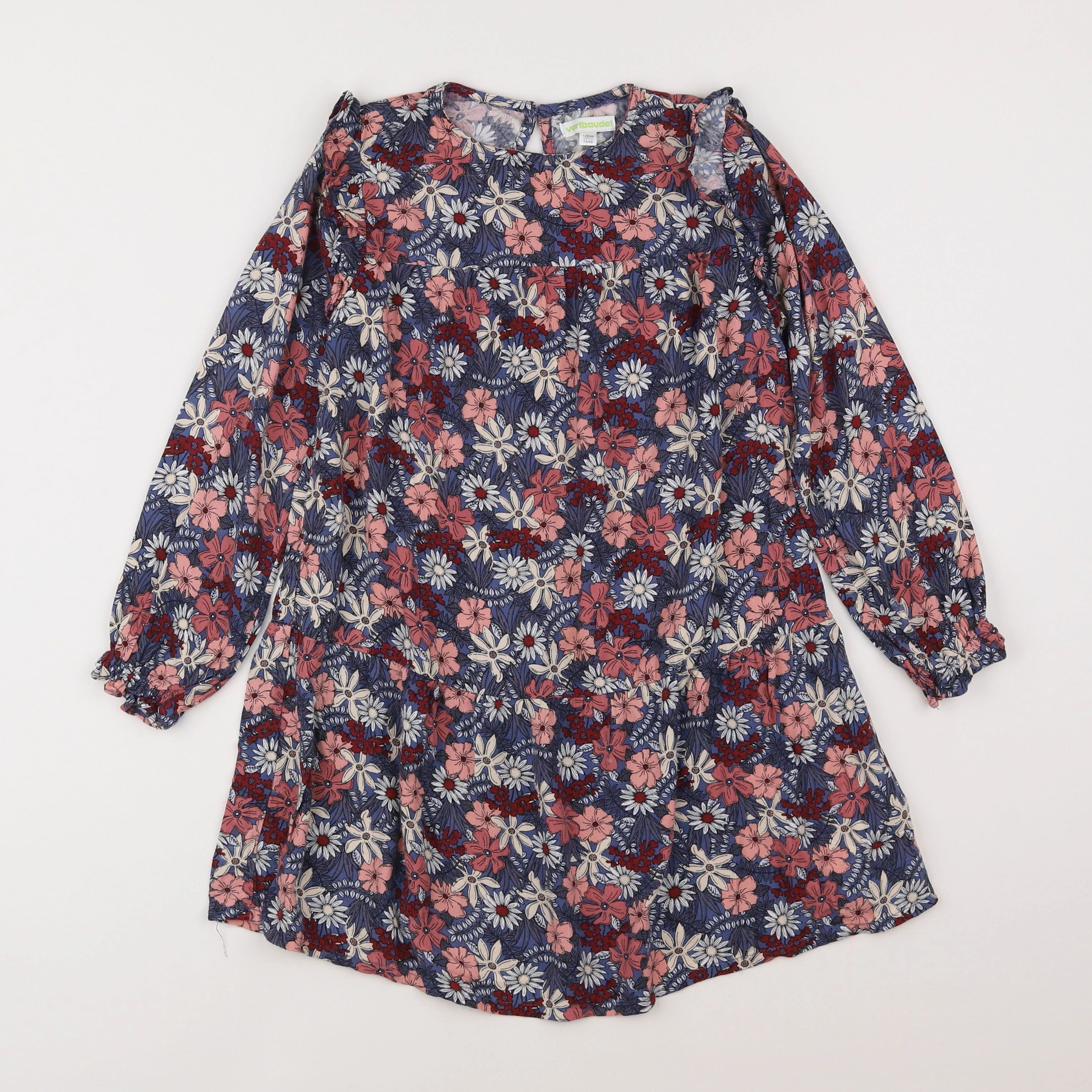 Vertbaudet - robe multicolore - 7 ans