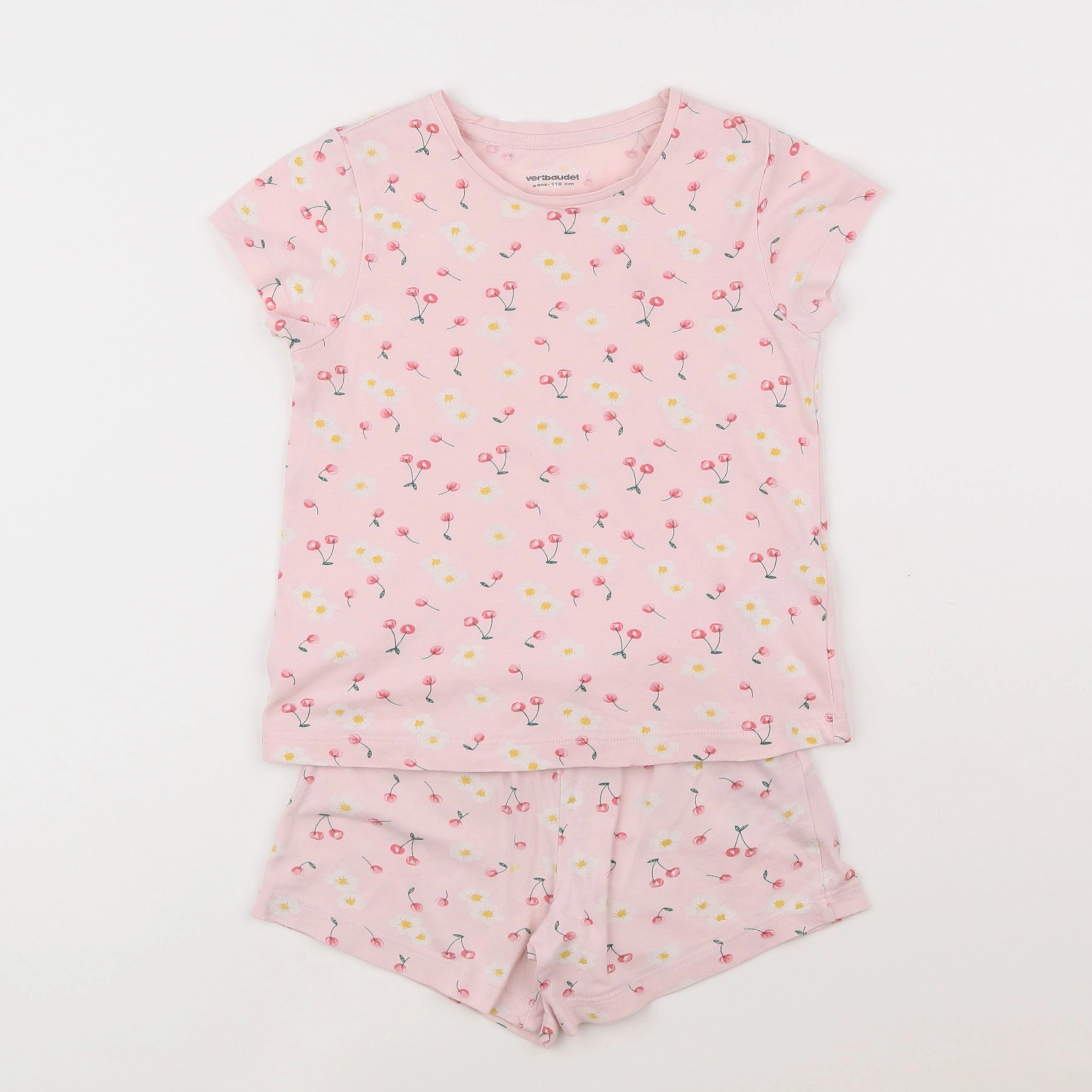 Vertbaudet - pyjama coton rose - 4 ans