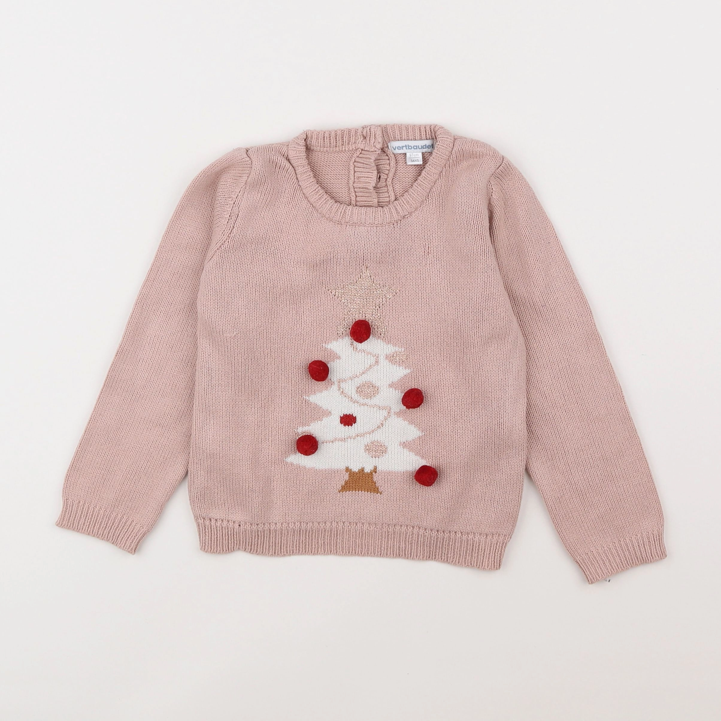 Vertbaudet - pull rose - 3 ans