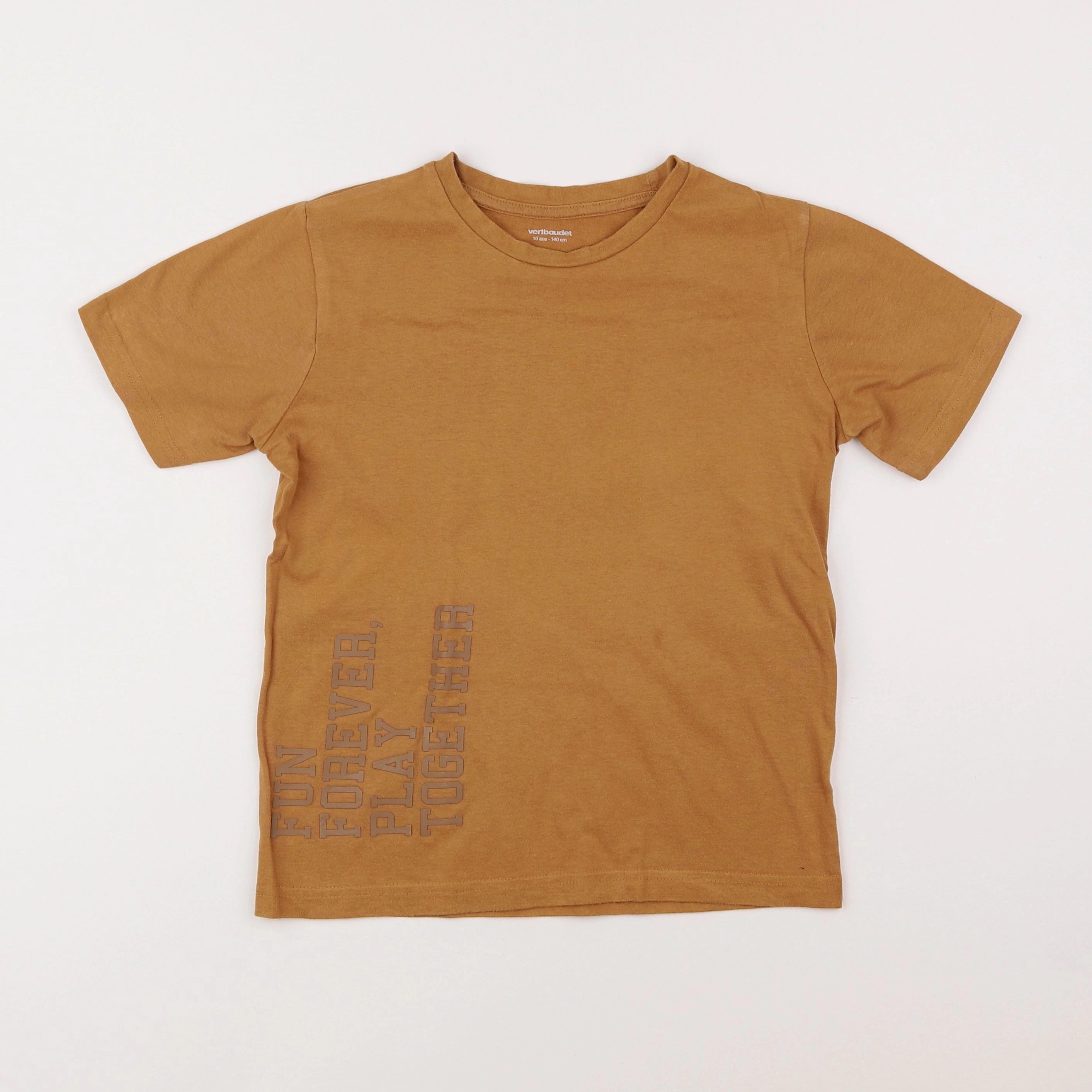 Vertbaudet - tee-shirt marron - 10 ans