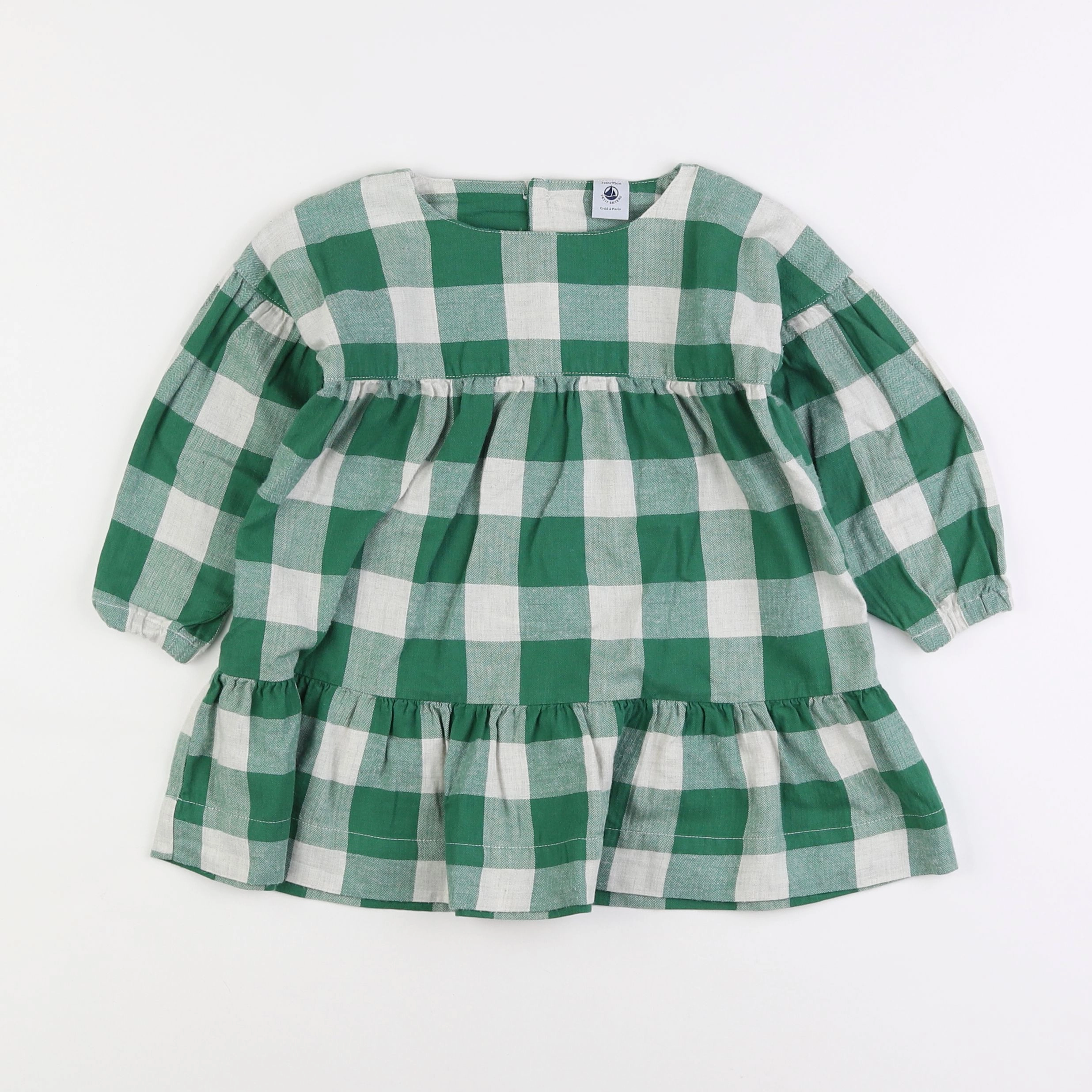 Petit Bateau - robe vert - 3 ans