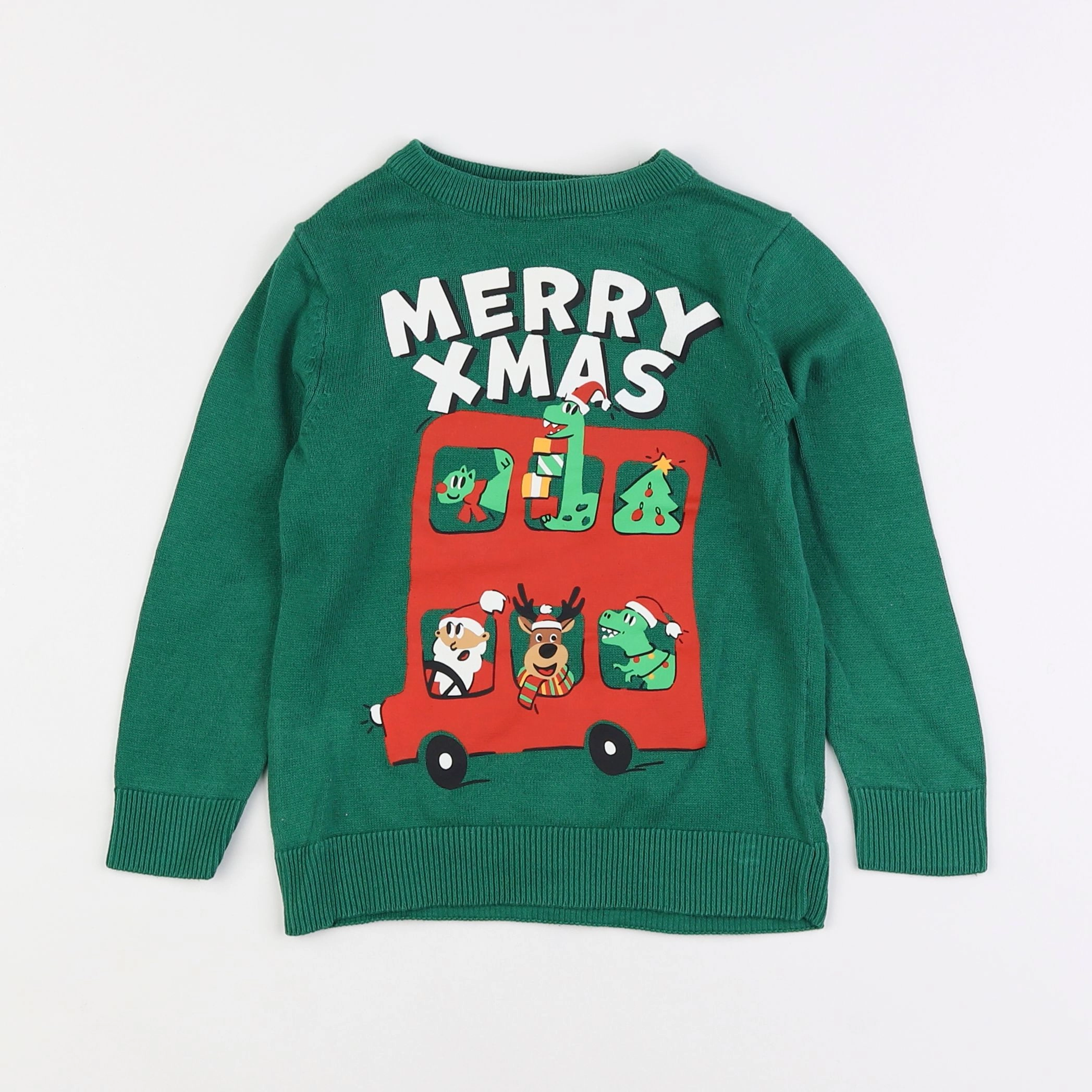 H&M - pull vert - 3/4 ans