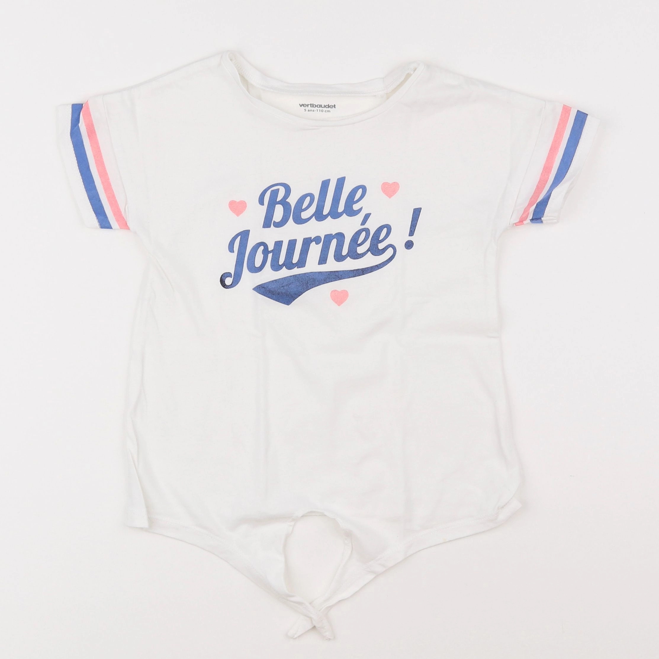 Vertbaudet - tee-shirt blanc - 5 ans