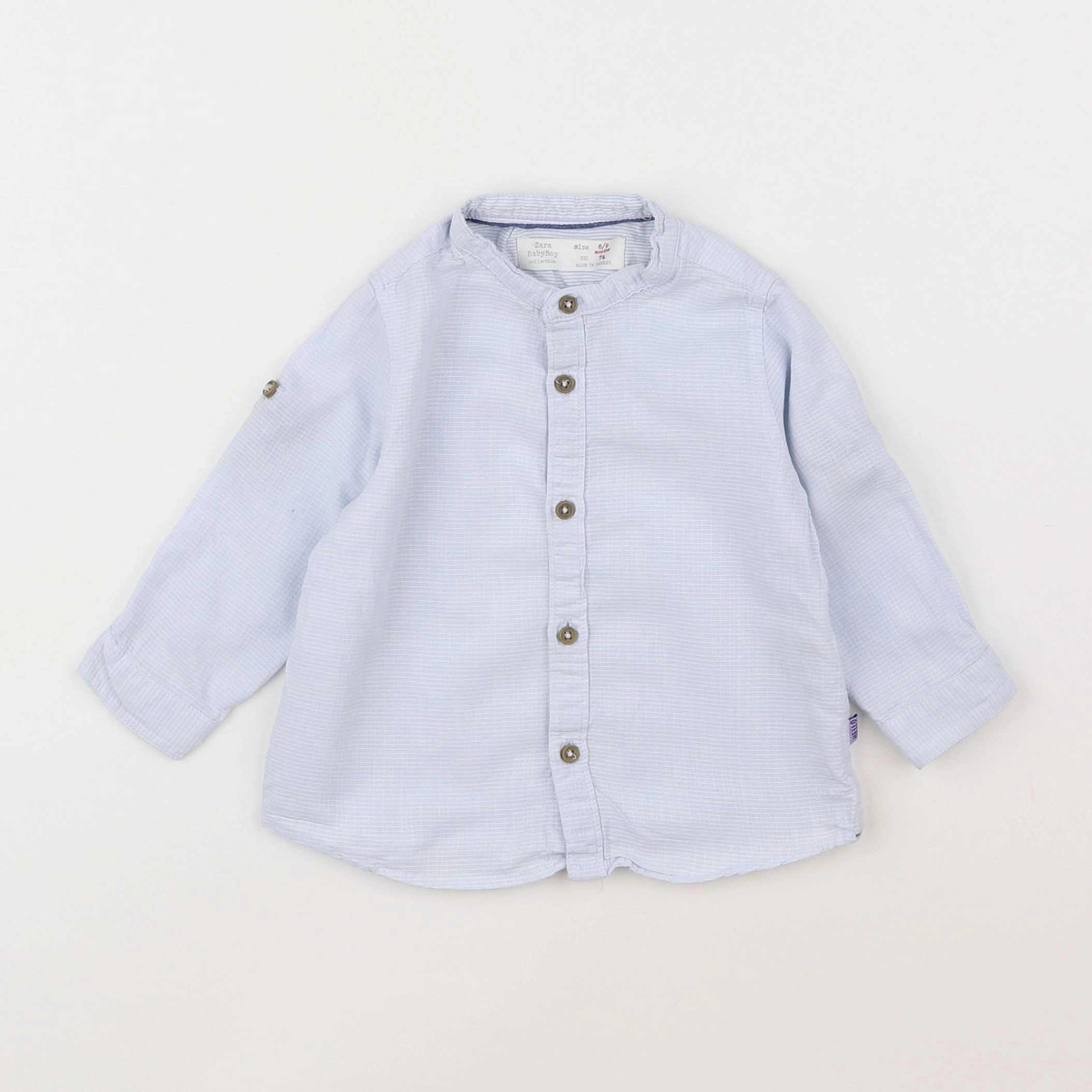 Zara - chemise bleu - 6/9 mois