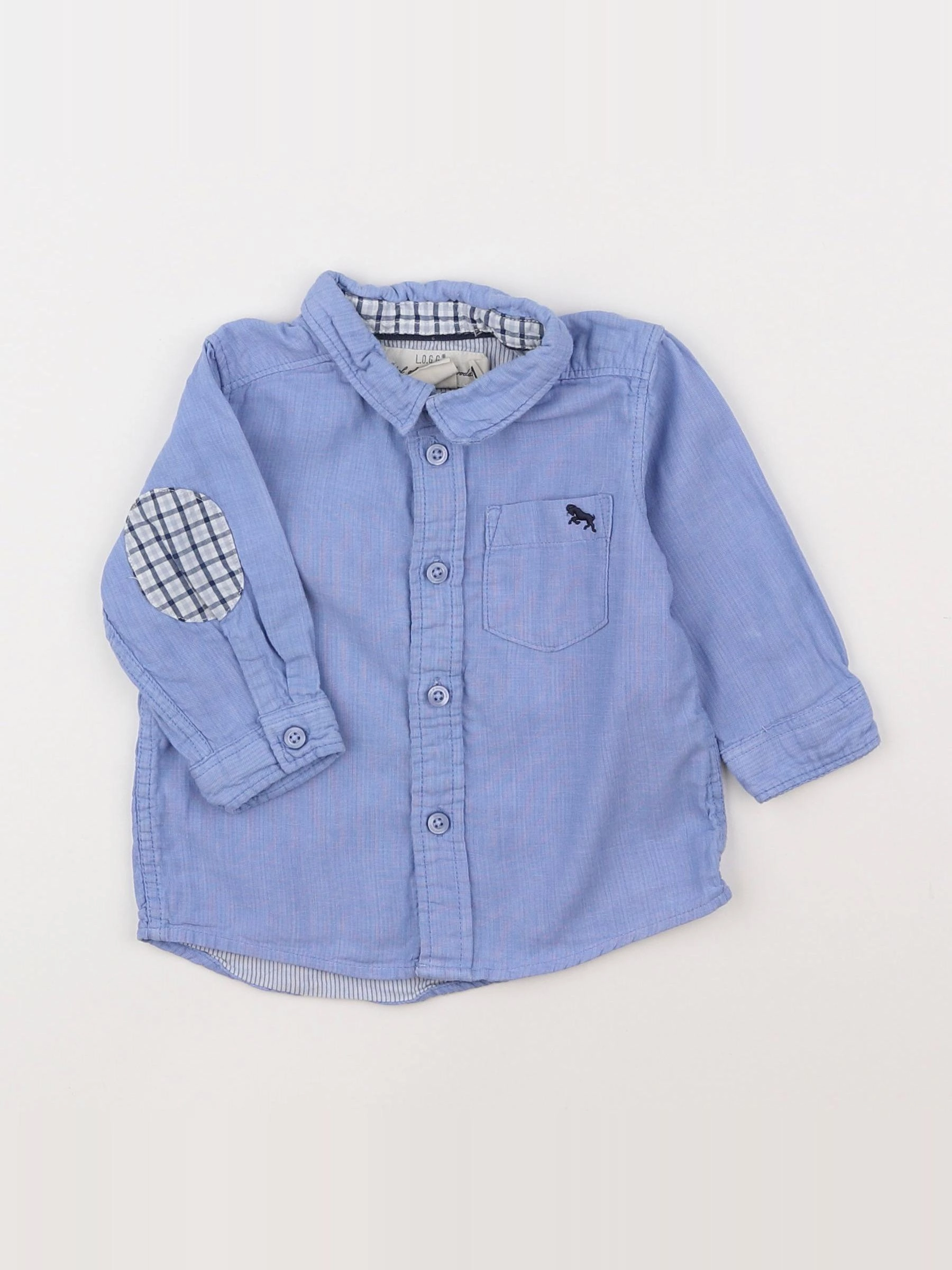 H&M - chemise bleu - 3/6 mois