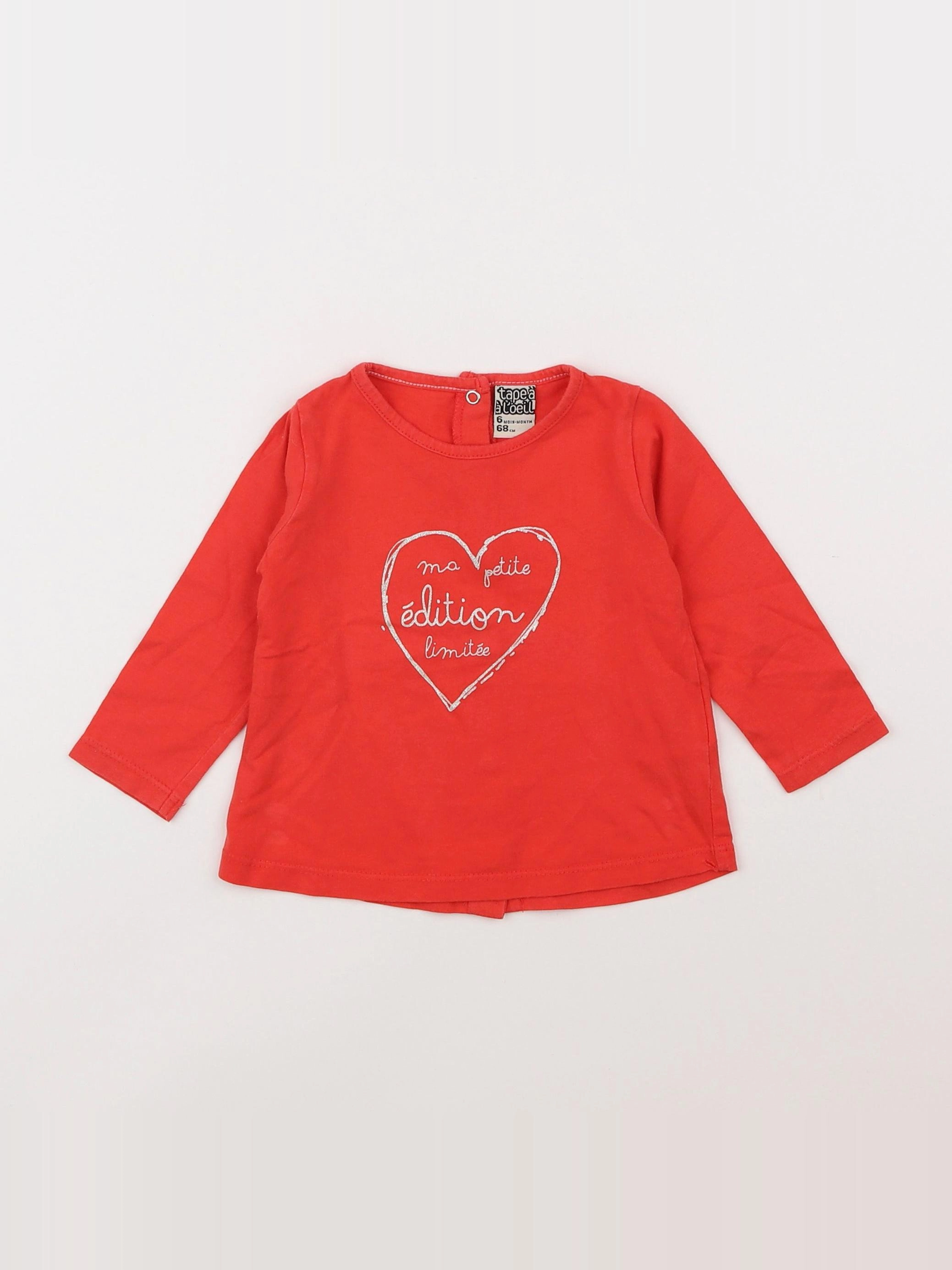 Tape à l'oeil - tee-shirt orange - 6 mois