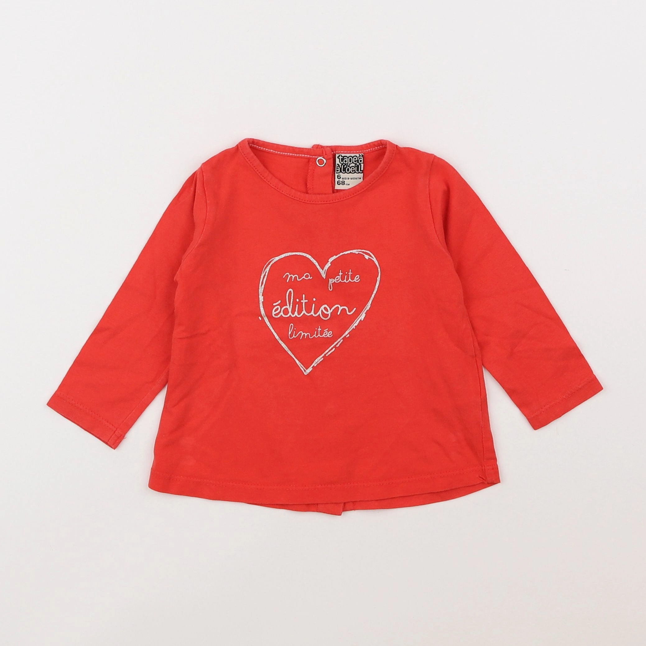 Tape à l'oeil - tee-shirt orange - 6 mois