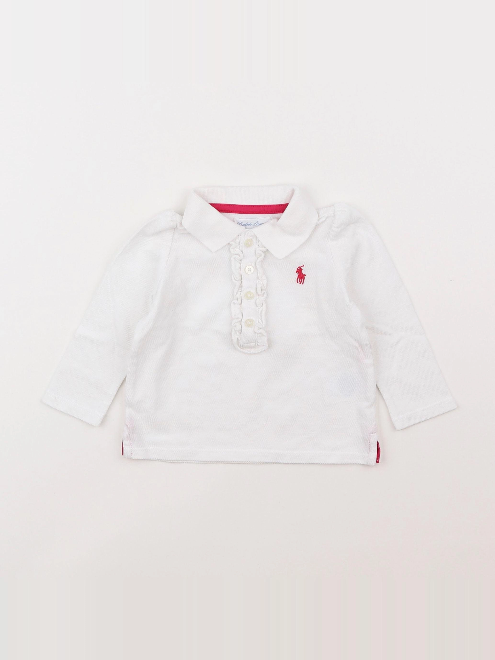 Ralph Lauren - polo blanc - 9 mois