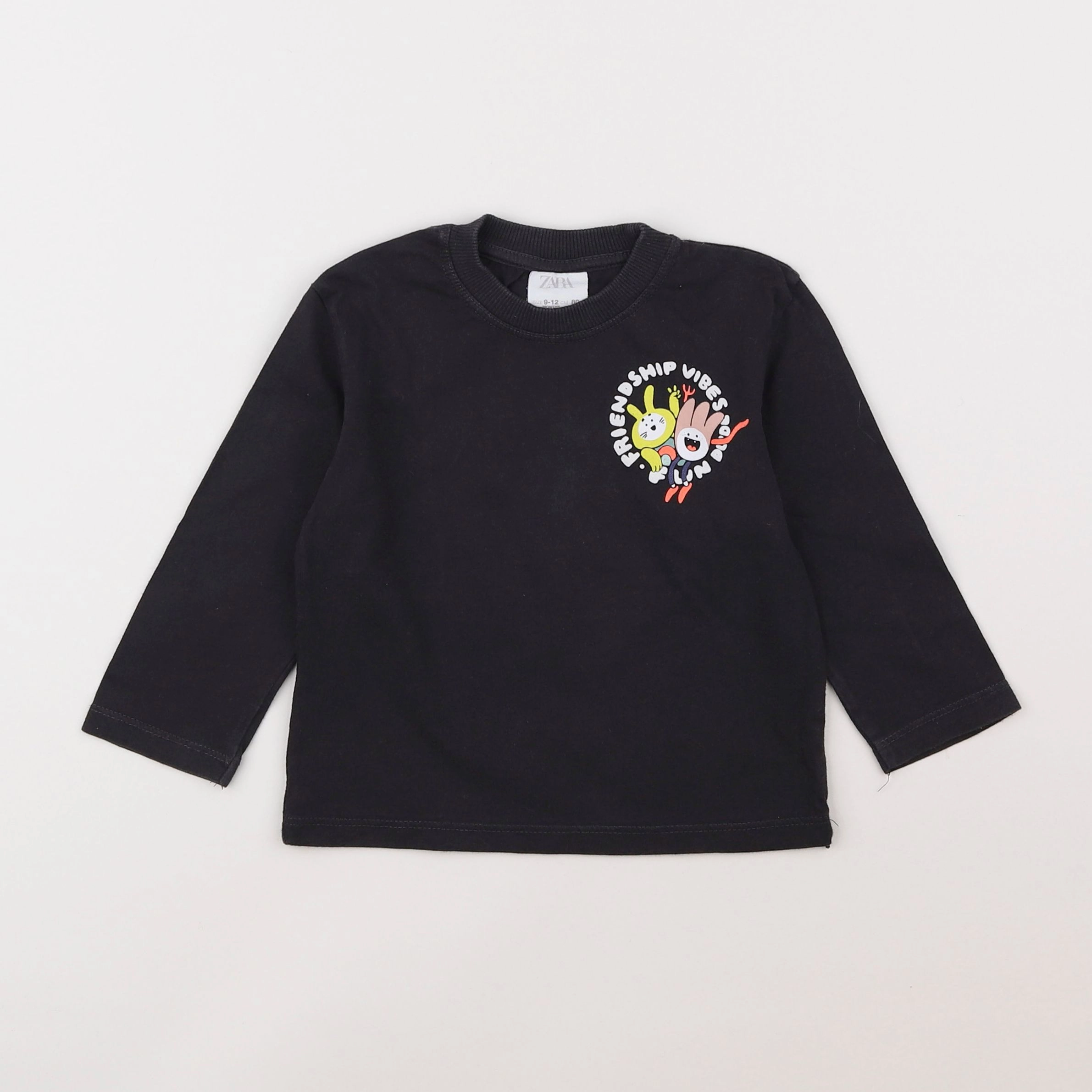 Zara - tee-shirt gris - 9/12 mois