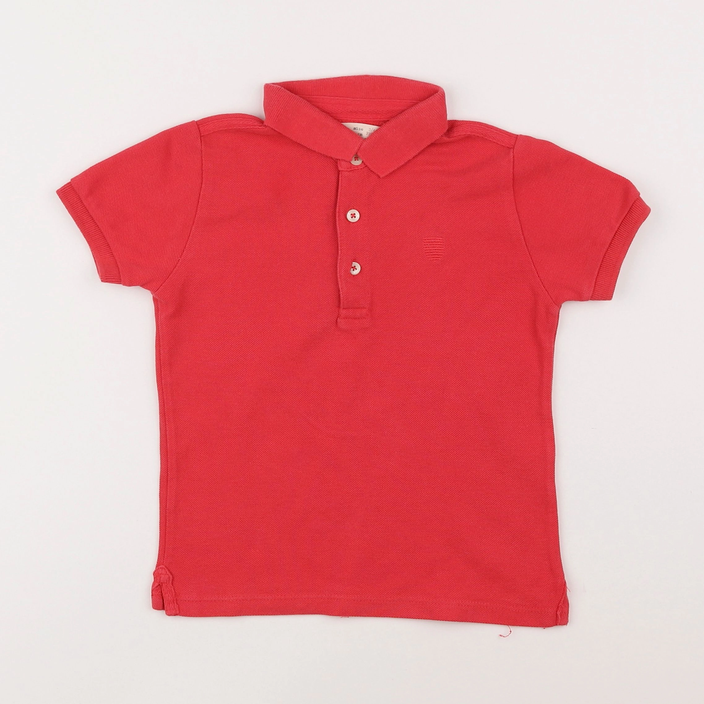 Zara - polo rouge - 3/4 ans