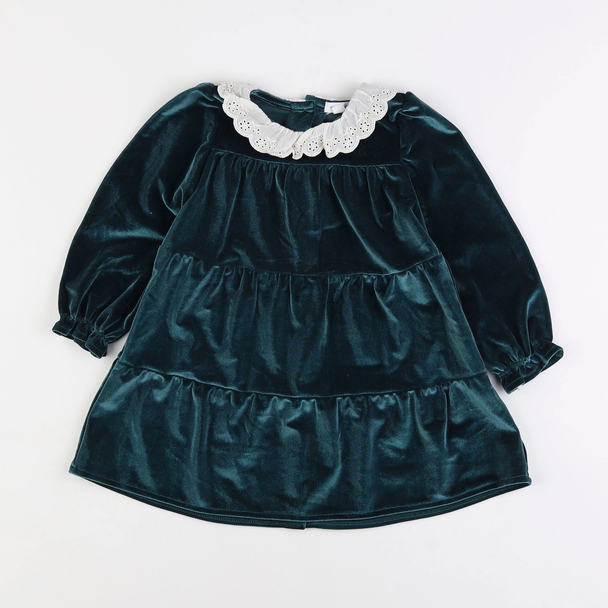 Vertbaudet - robe vert - 2 ans