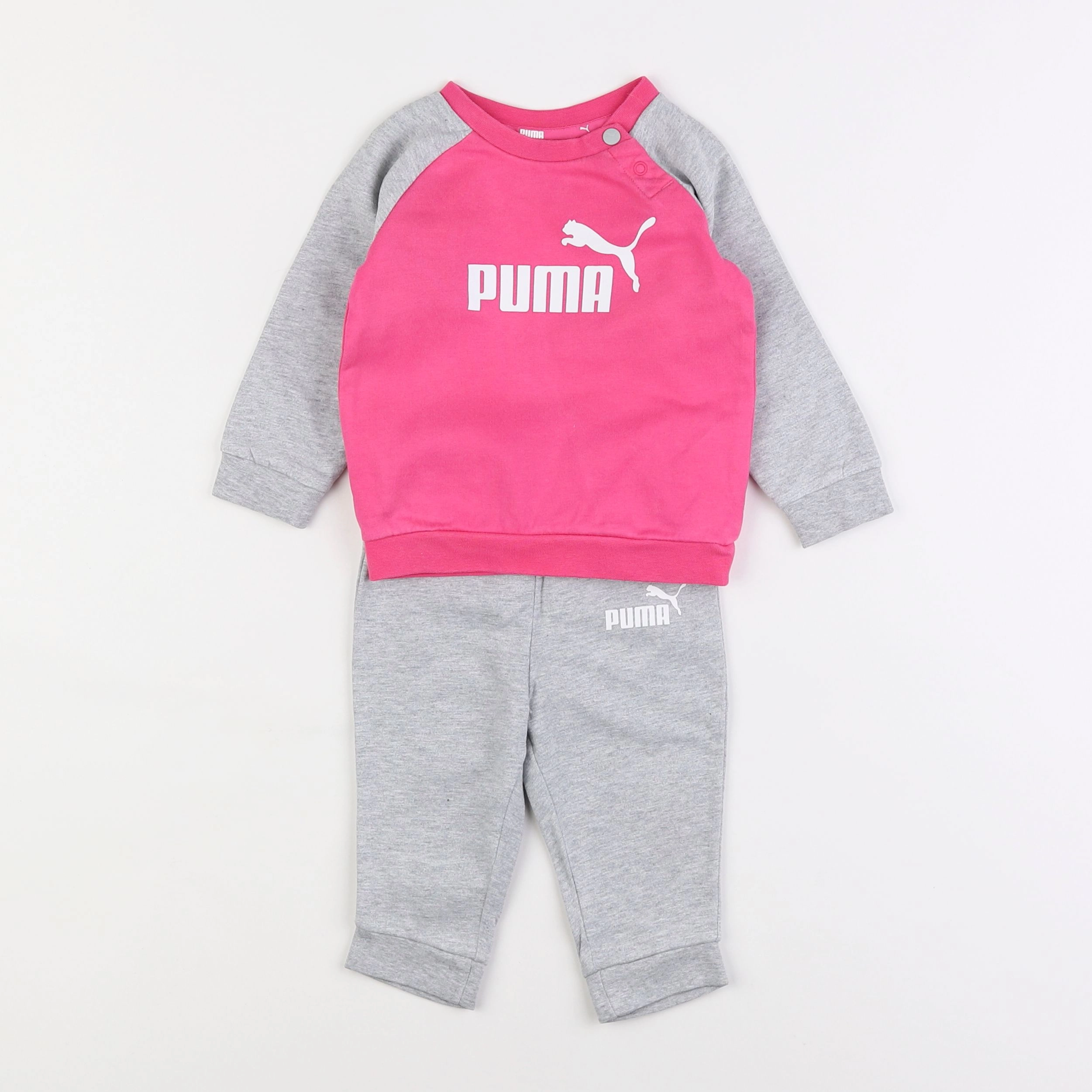 Puma - ensemble rose, gris - 3/6 mois