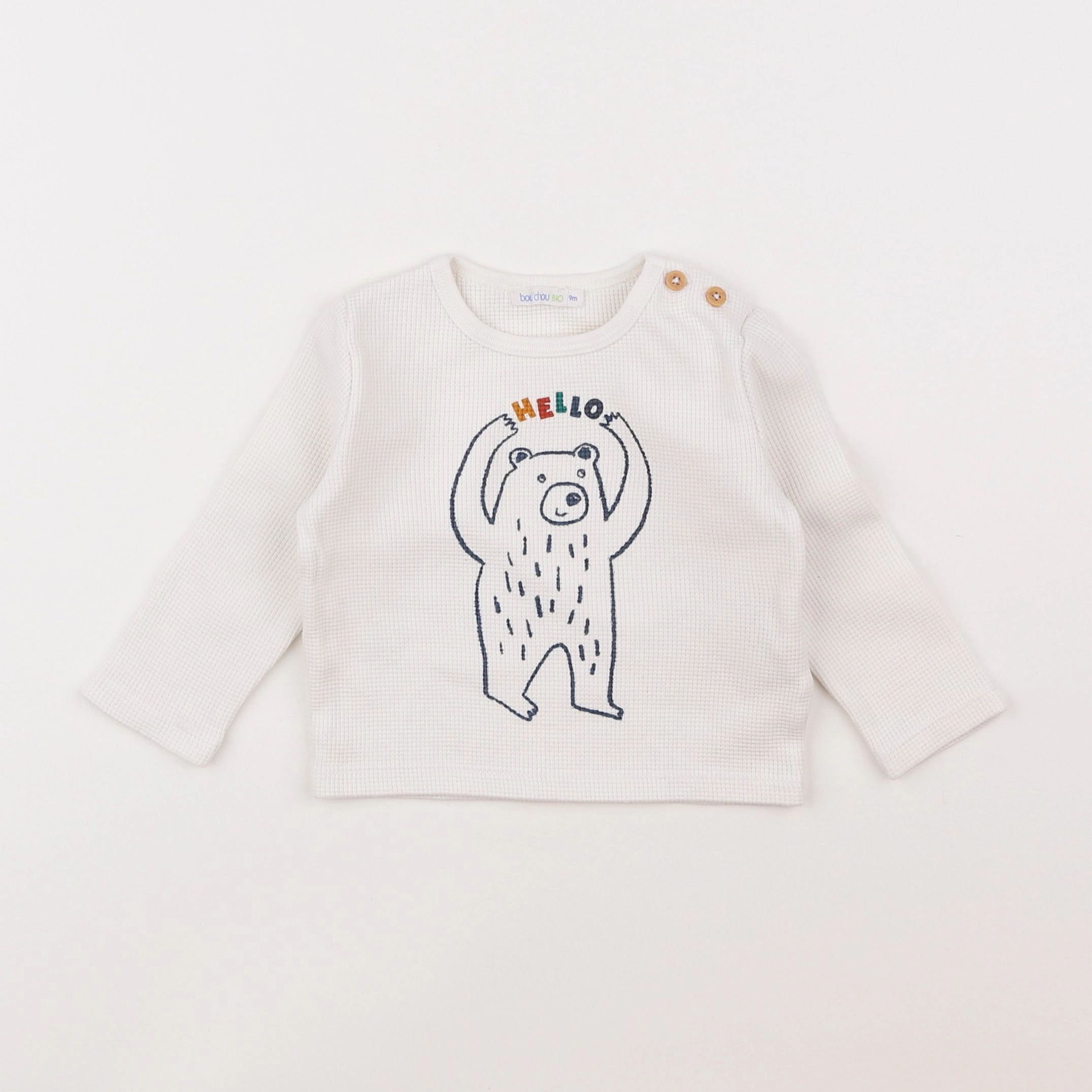 Boutchou - tee-shirt blanc - 9 mois