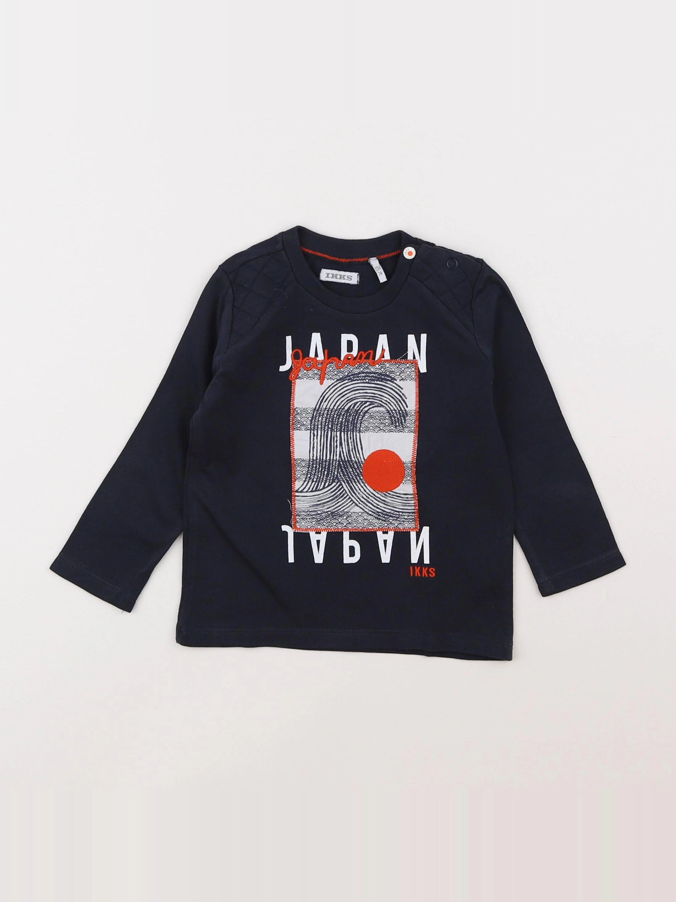IKKS - tee-shirt bleu - 12 mois