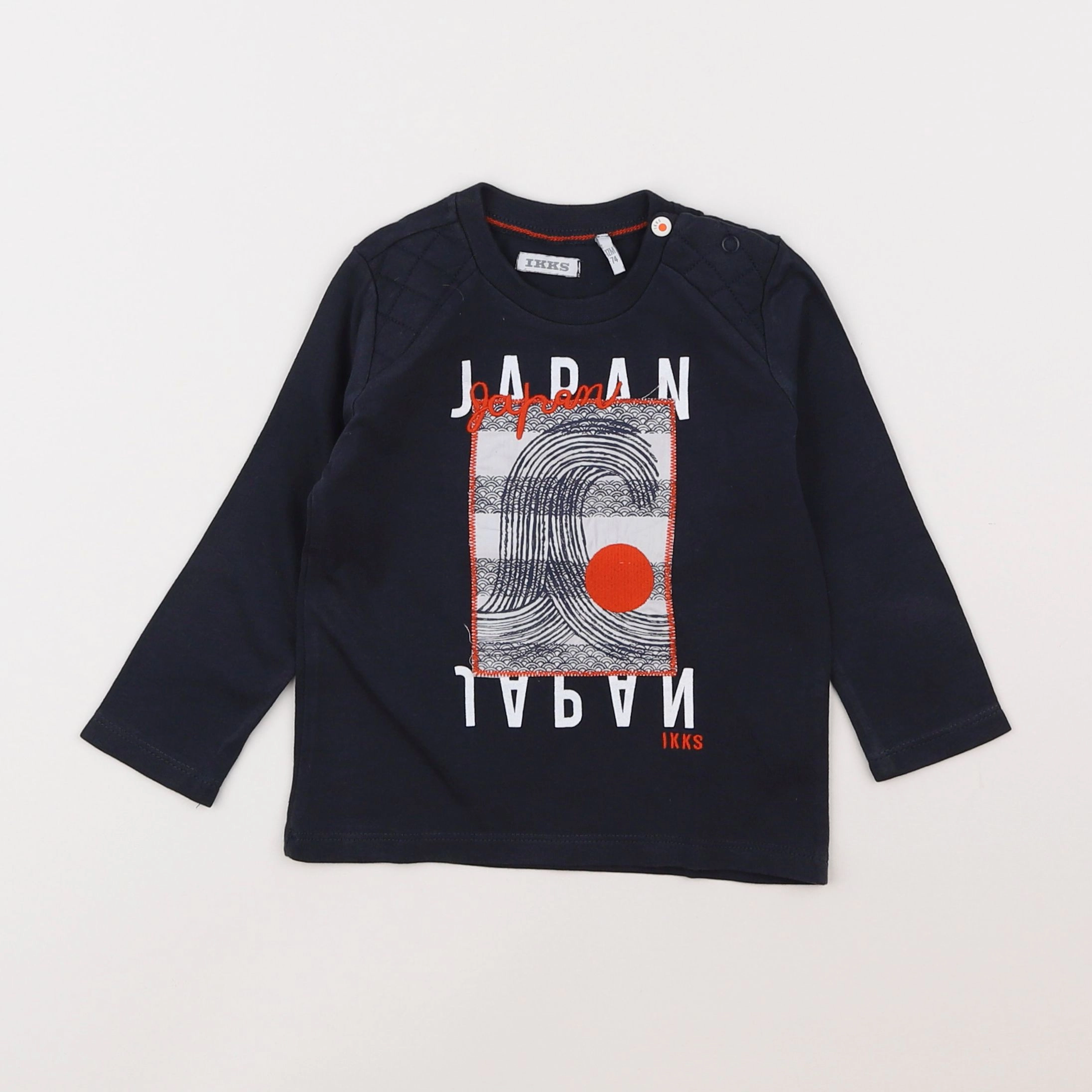 IKKS - tee-shirt bleu - 12 mois