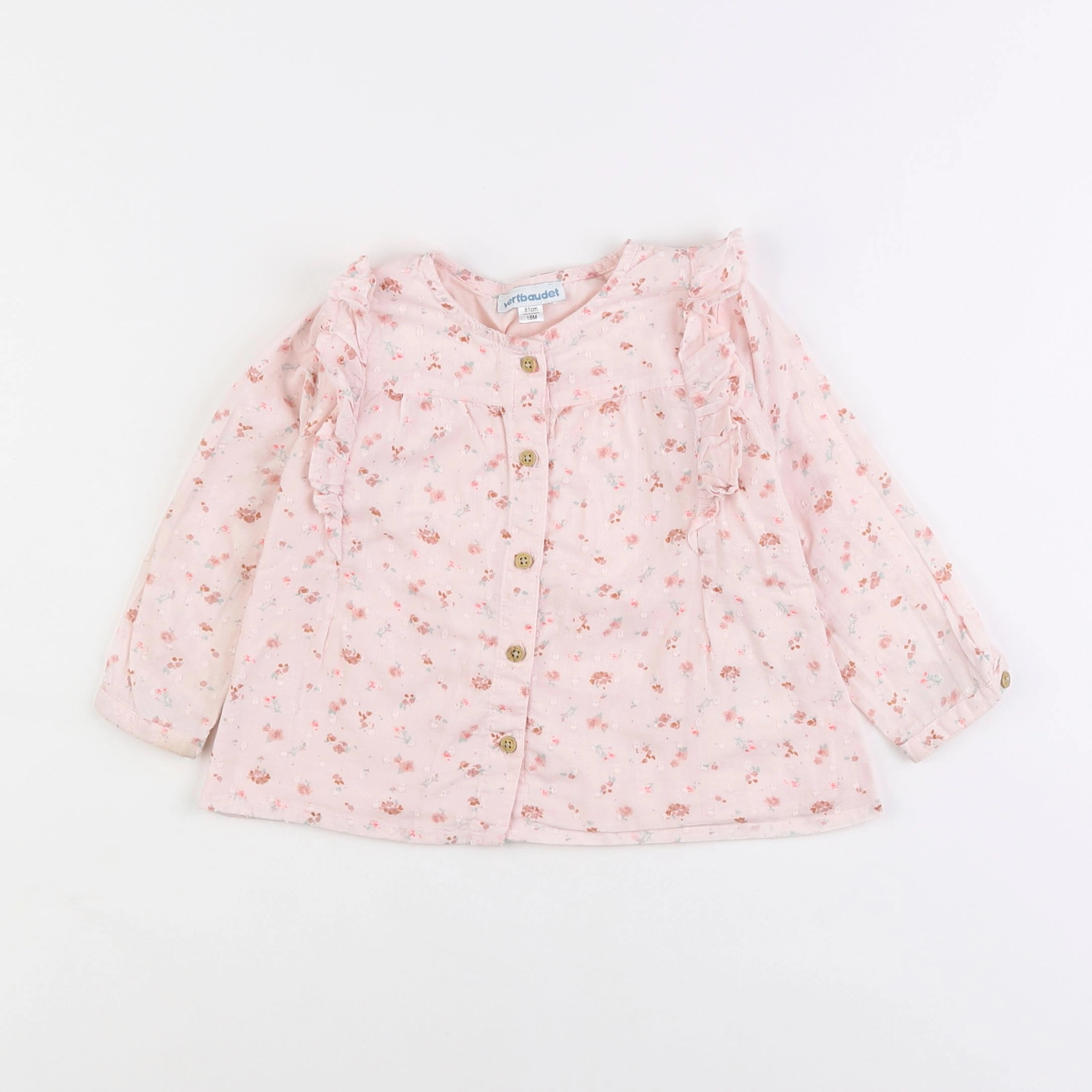 Vertbaudet - blouse rose - 18 mois