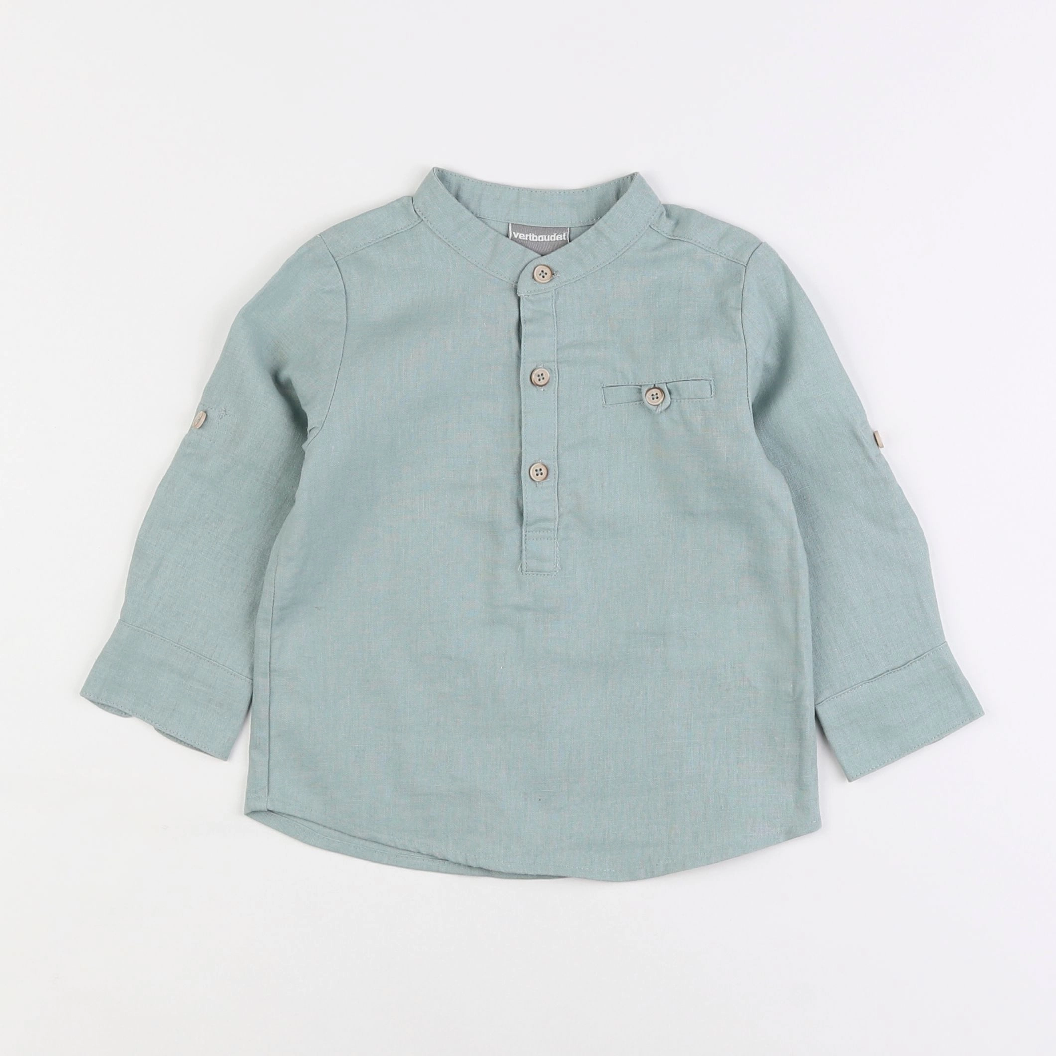 Vertbaudet - chemise vert - 2 ans