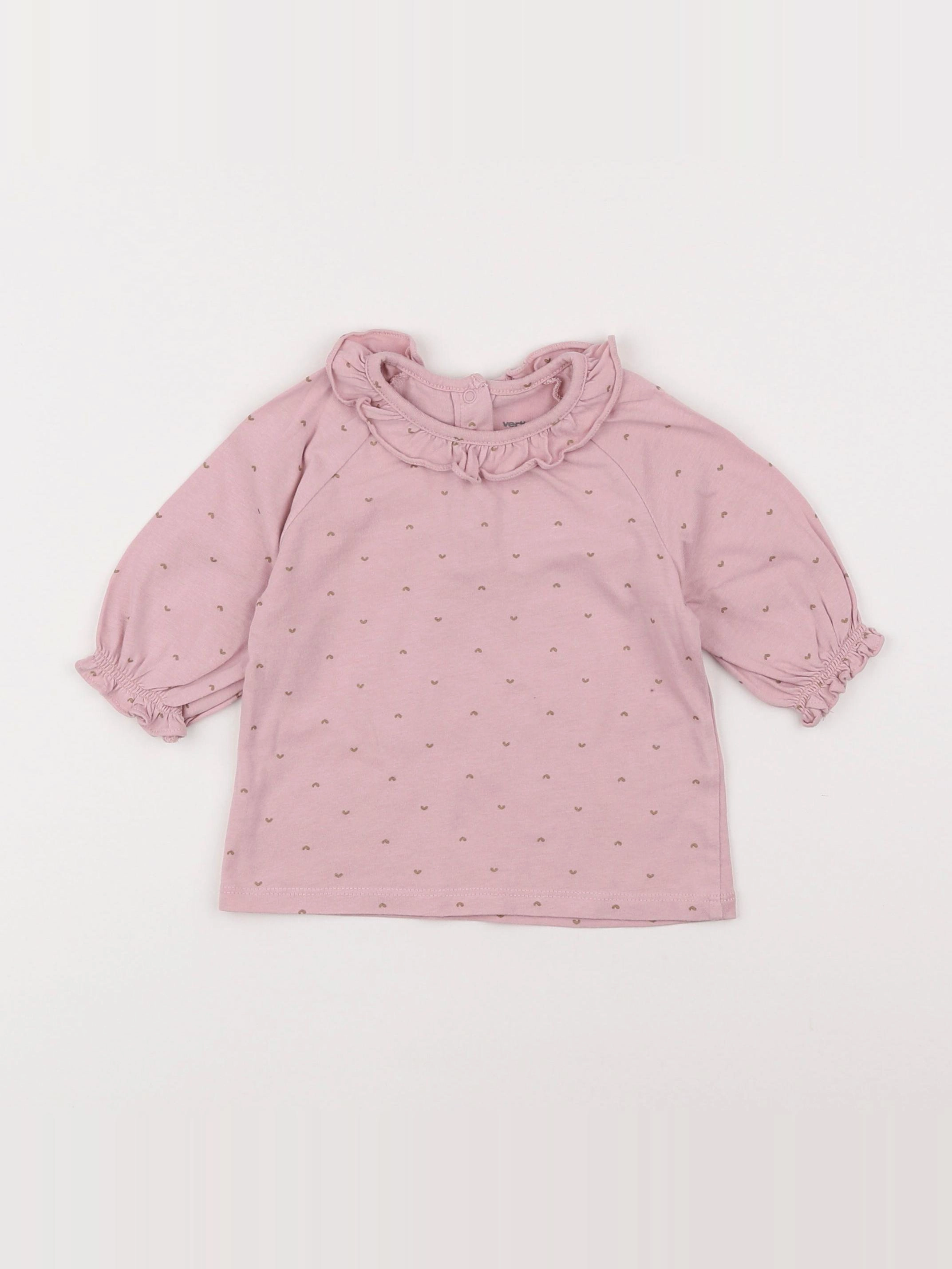 Vertbaudet - tee-shirt rose - 2 ans