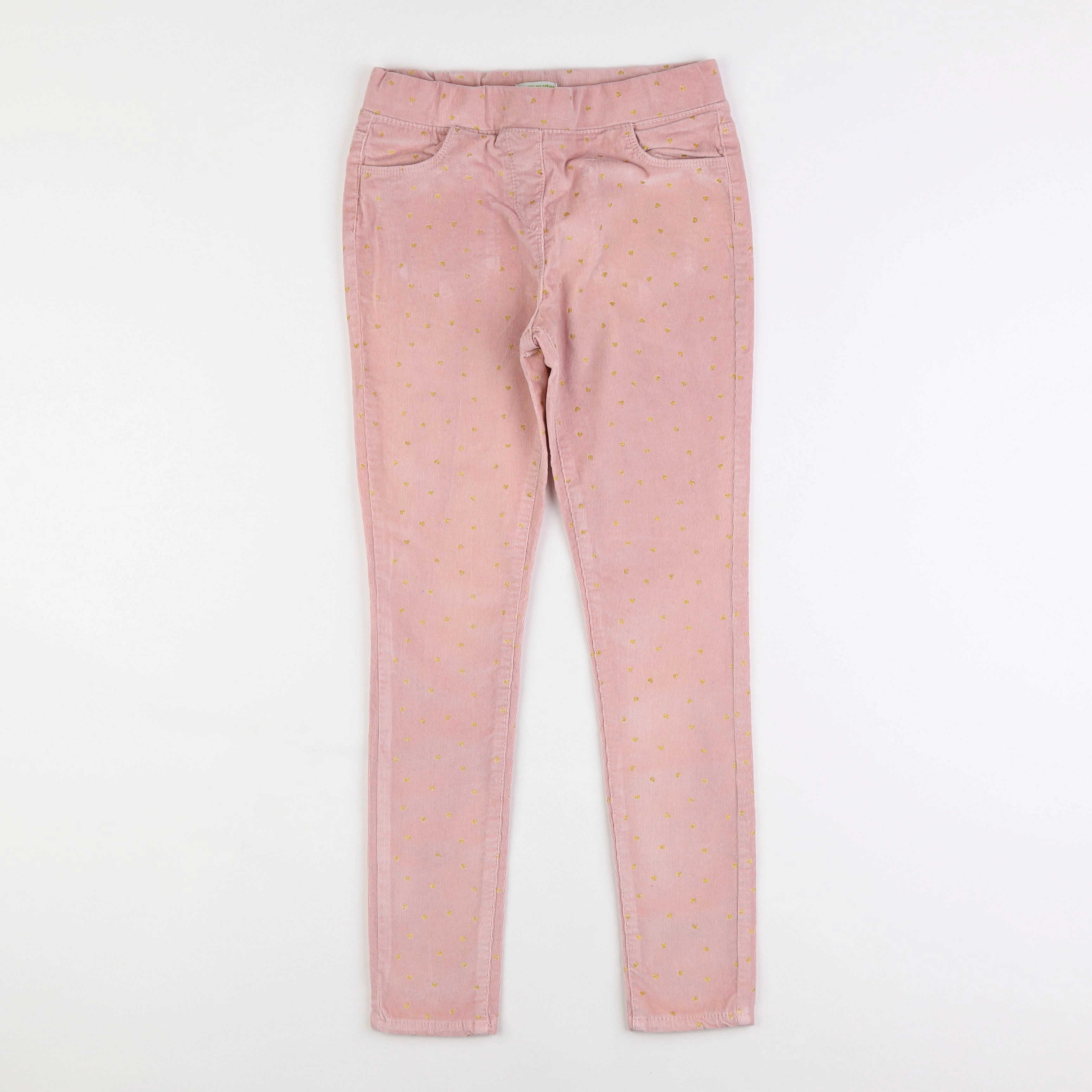 Vertbaudet - jegging velours rose - 10 ans